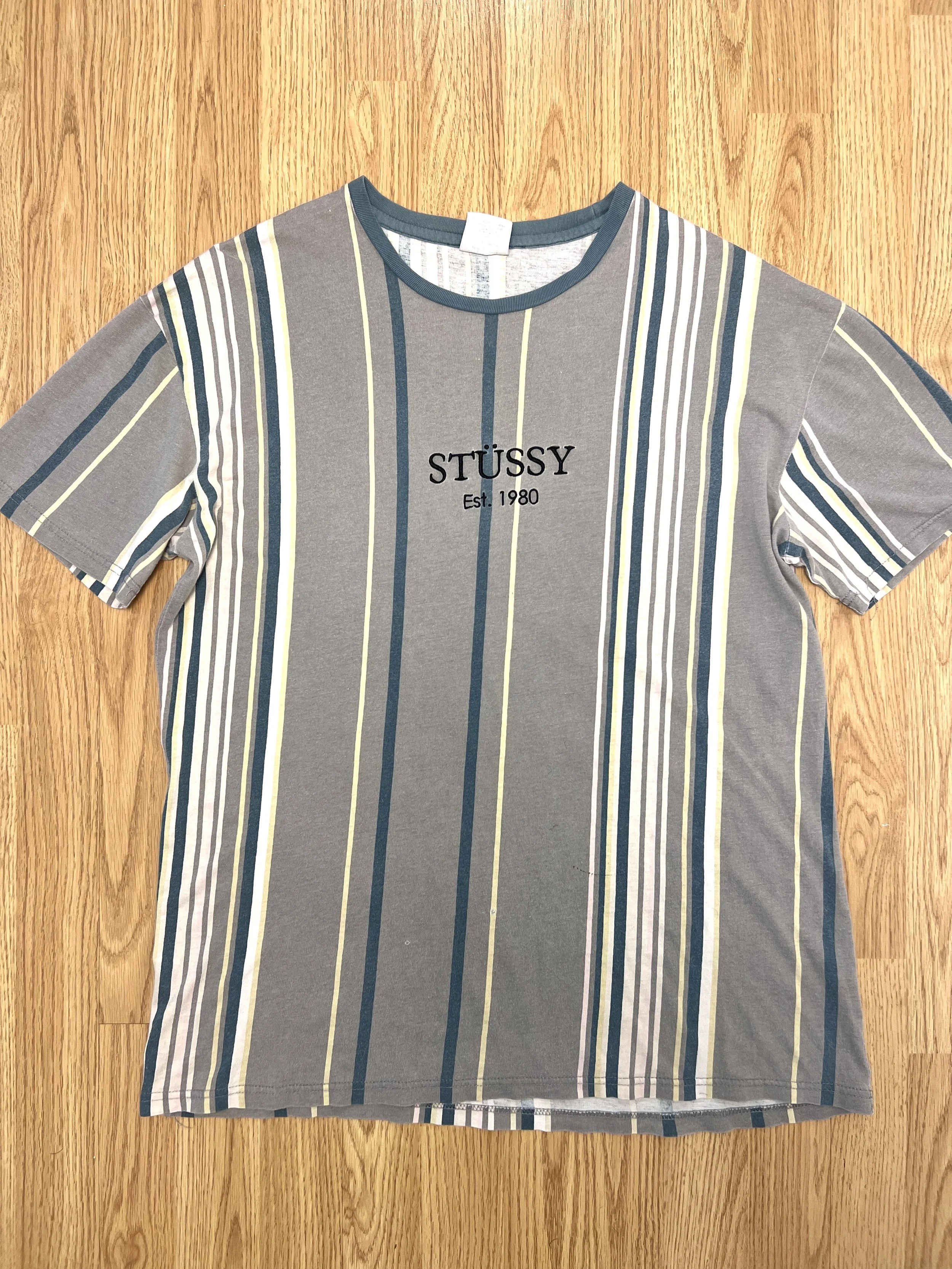Vintage Striped Stussy Tee