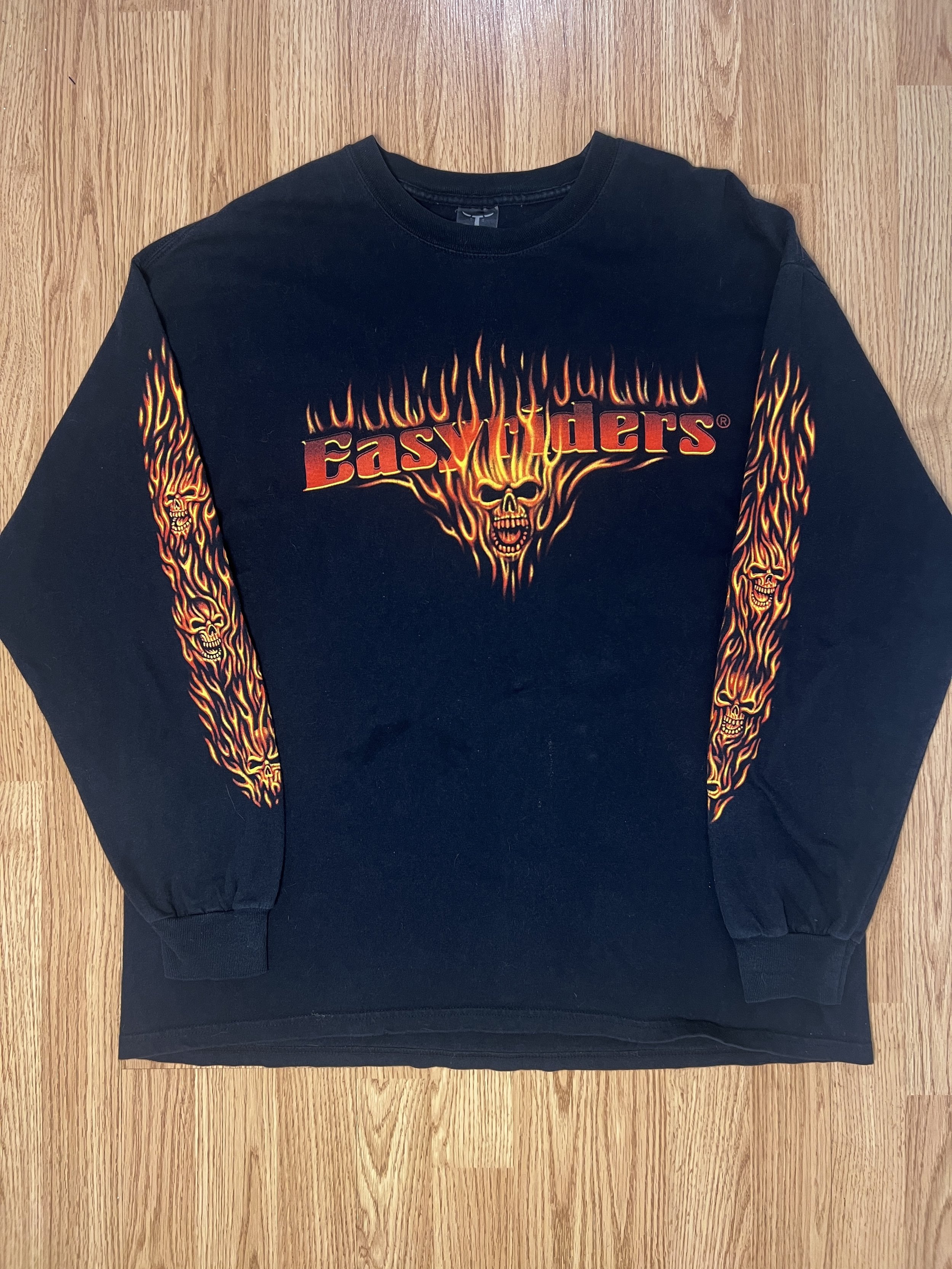 90s Easyriders Burning Skull Long sleeve