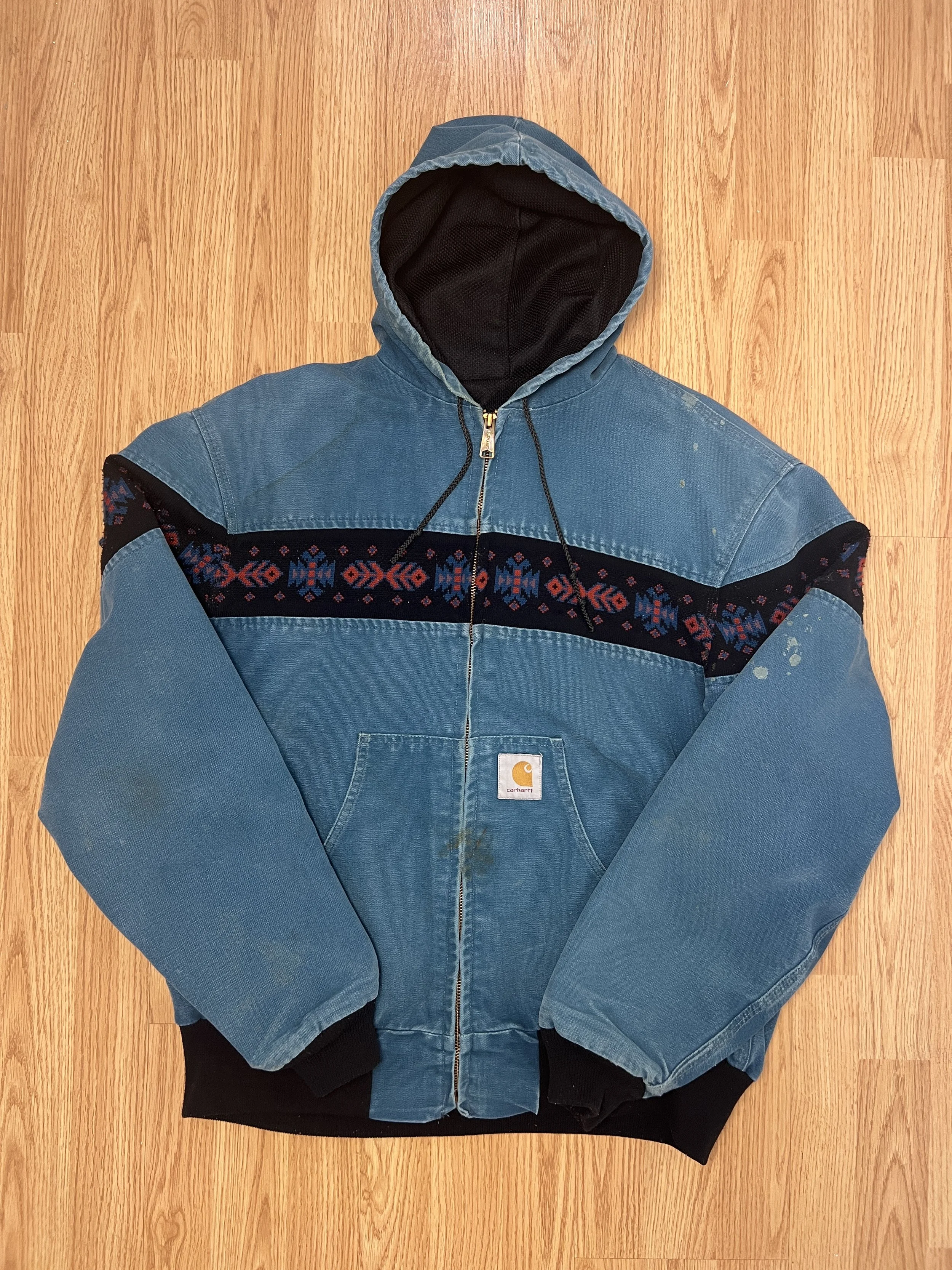 Vintage Hooded Aztec Carhartt Jacket