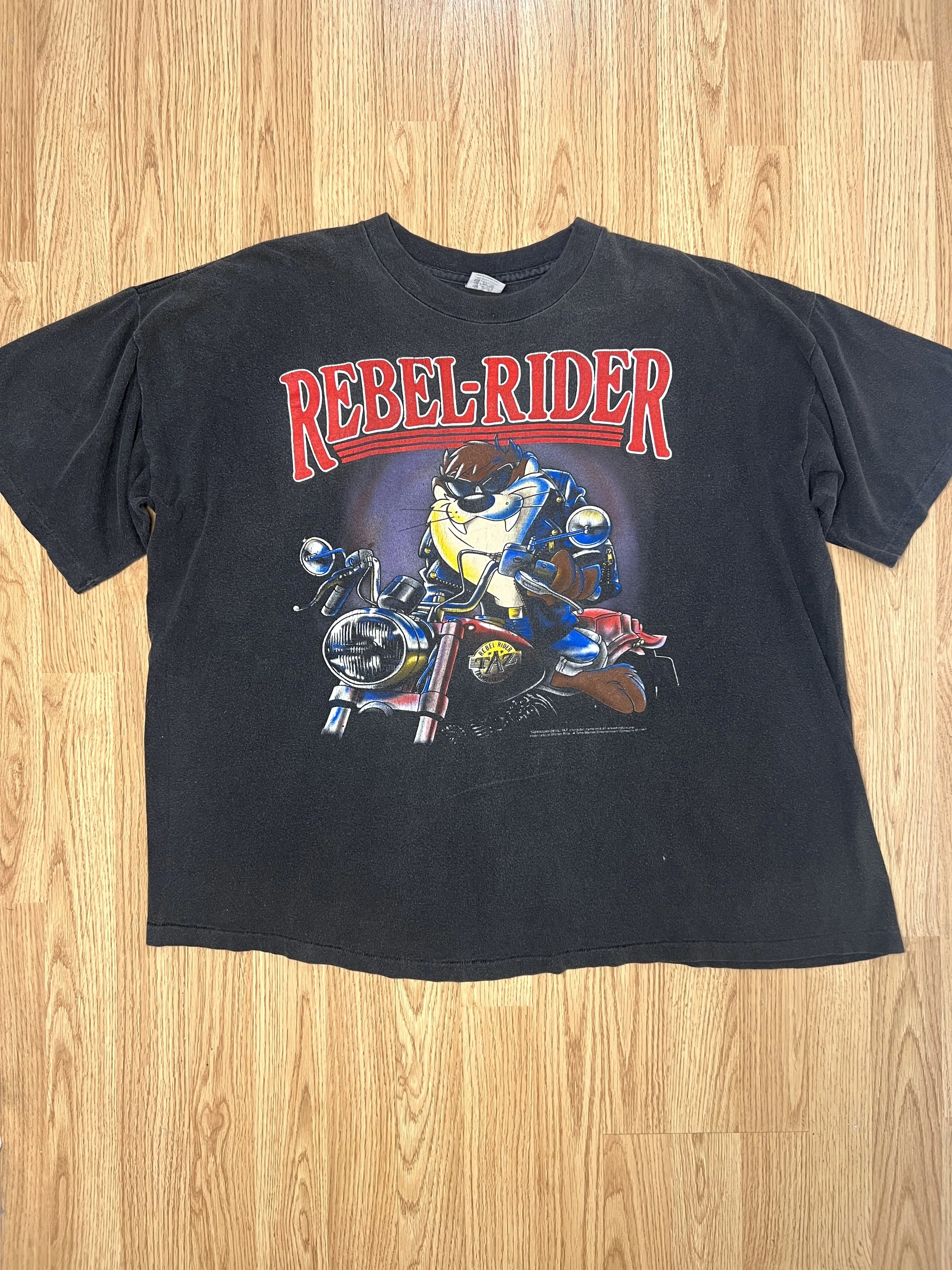 1992 Taz Rebel Rider Biker Tshirt