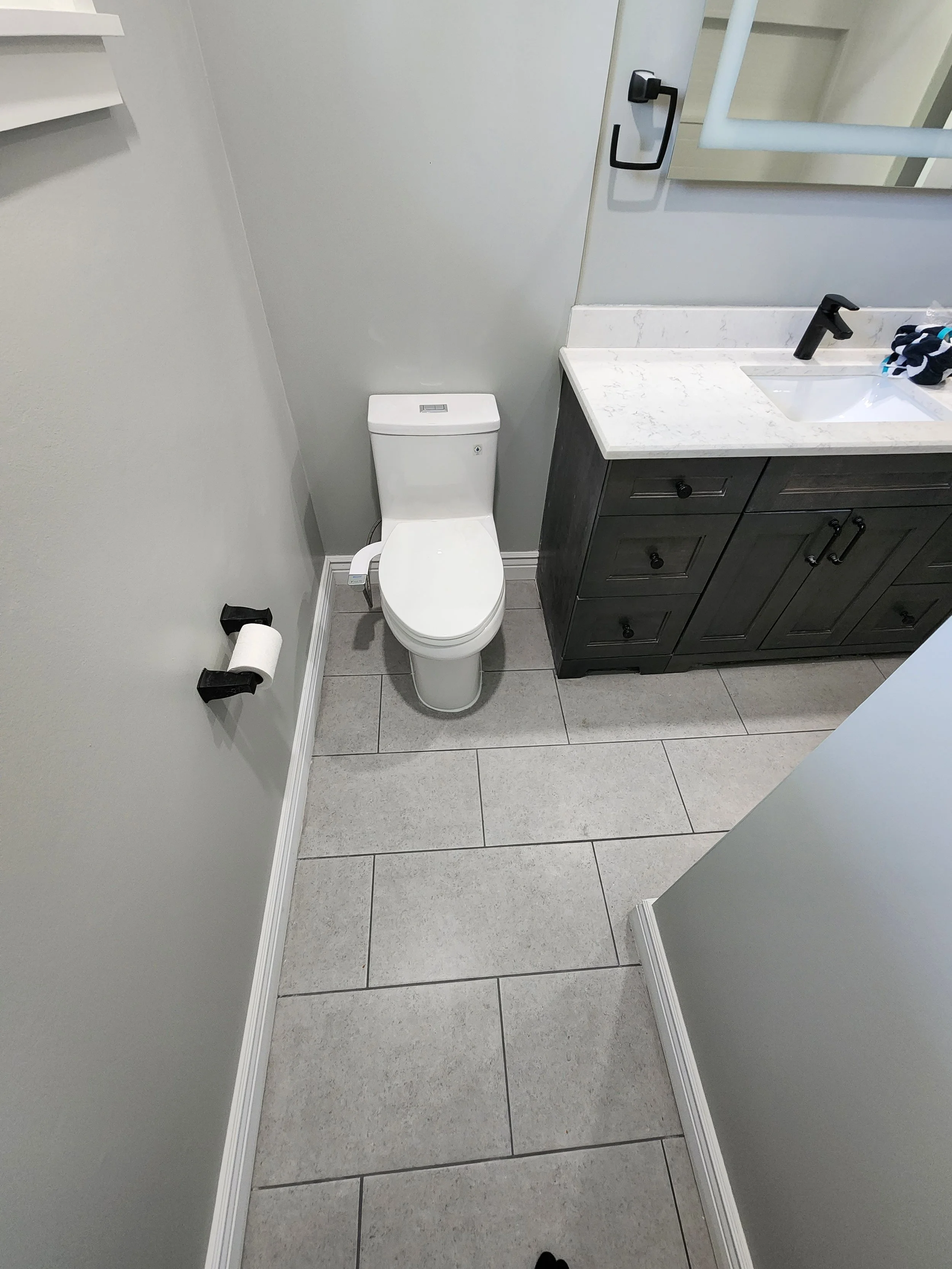 Tile floor installation