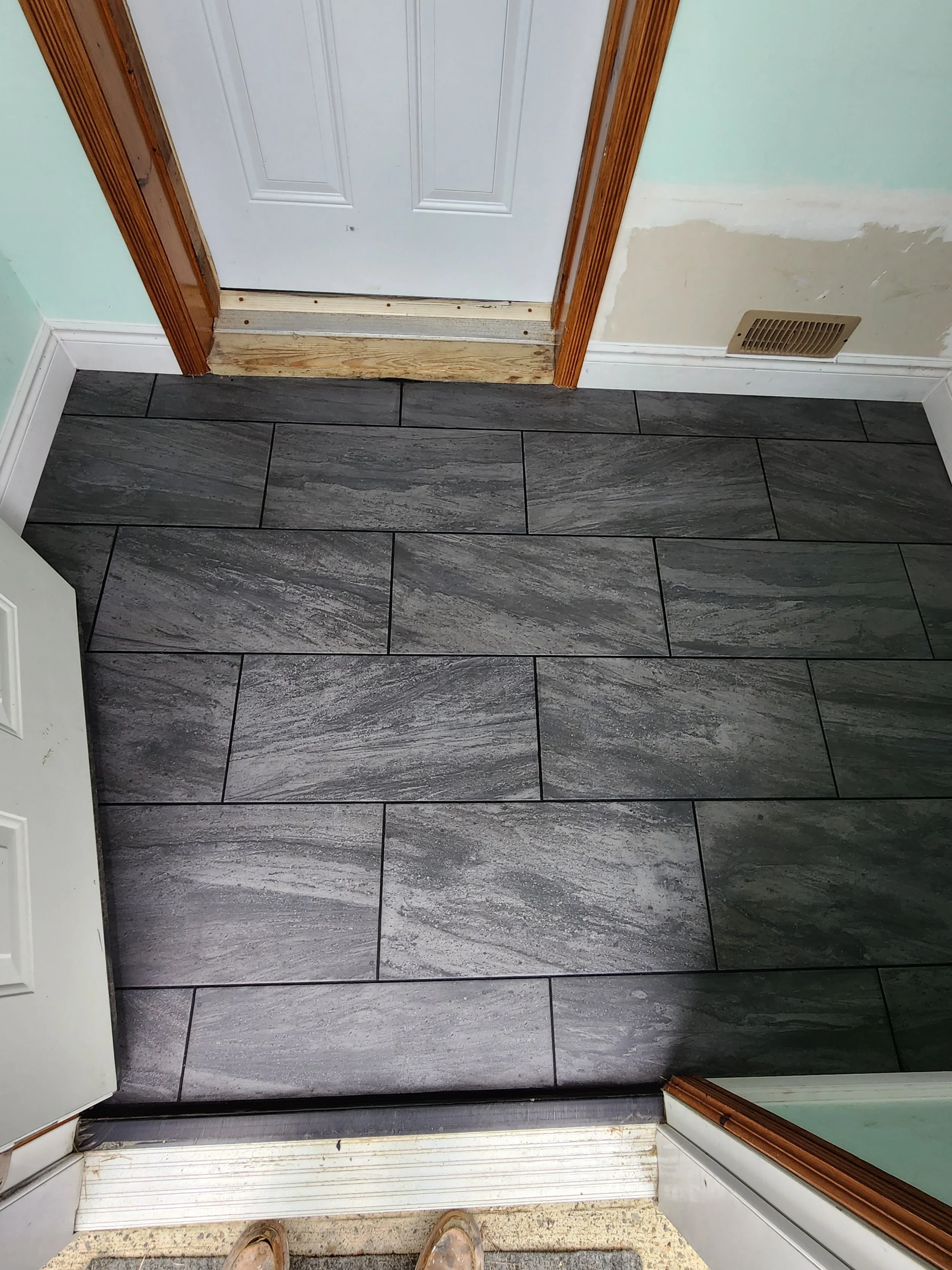 Tile floor installation