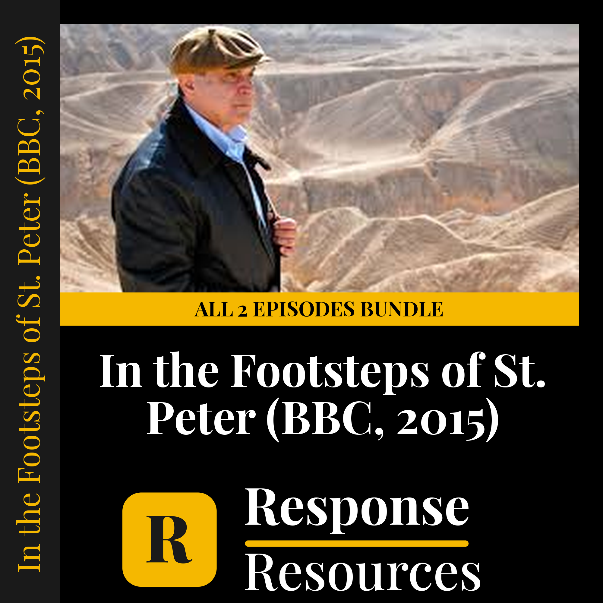 David Suchet — In the Footsteps of St. Peter — fill-in-the-blank documentary worksheet bundle for World History grades 7-12
