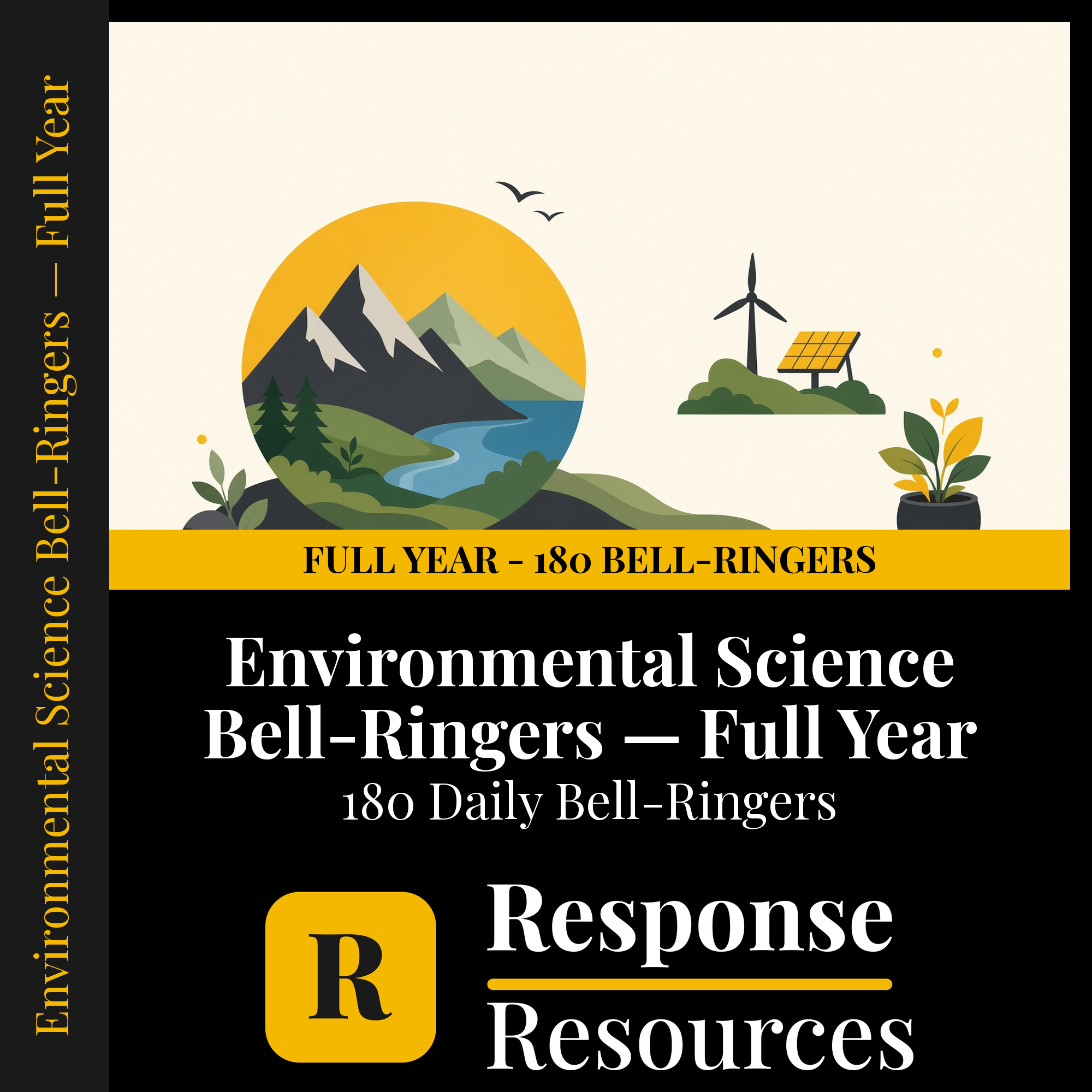 Environmental Science Bell Ringers FULL YEAR - 180 Daily Warm-Ups (Grades 9-12) cover — Response Resources