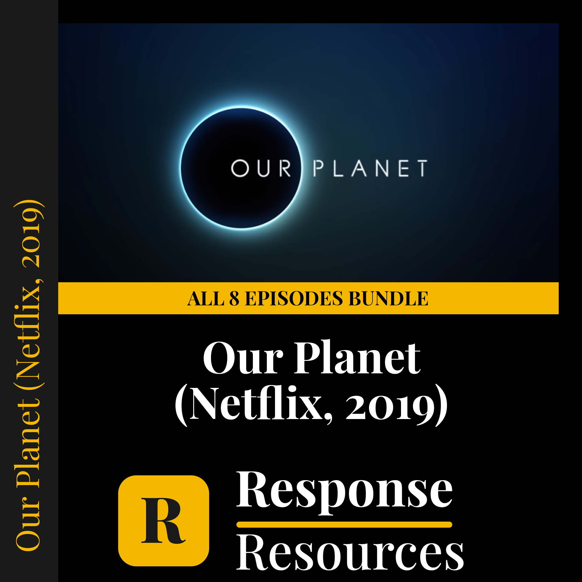 Our Planet — fill-in-the-blank documentary worksheet bundle for Environmental Science grades 6-12