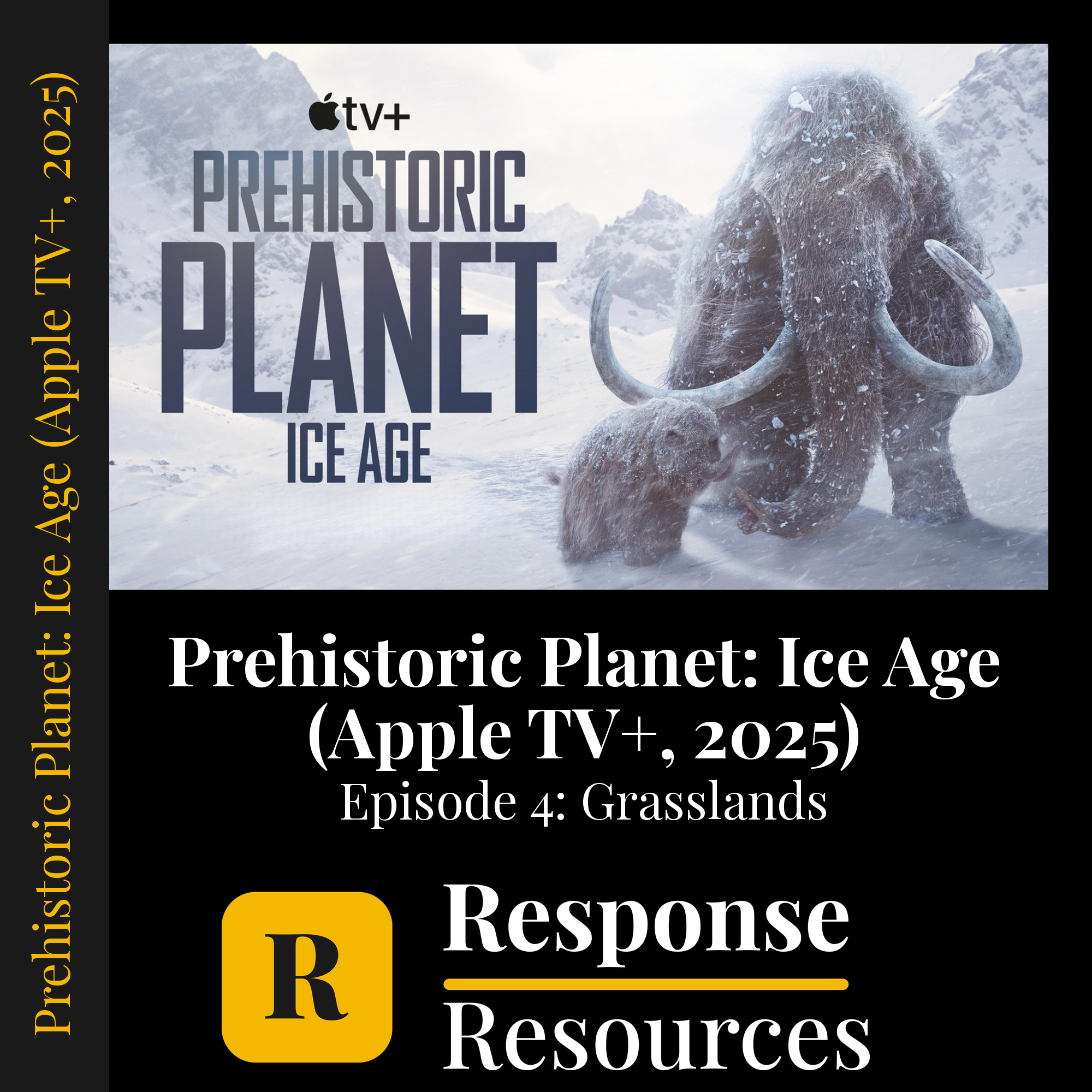 Prehistoric Planet: Ice Age (Apple TV+, 2025) - Episode 4: Grasslands — fill-in-the-blank documentary worksheet for Earth Science grades 4-9