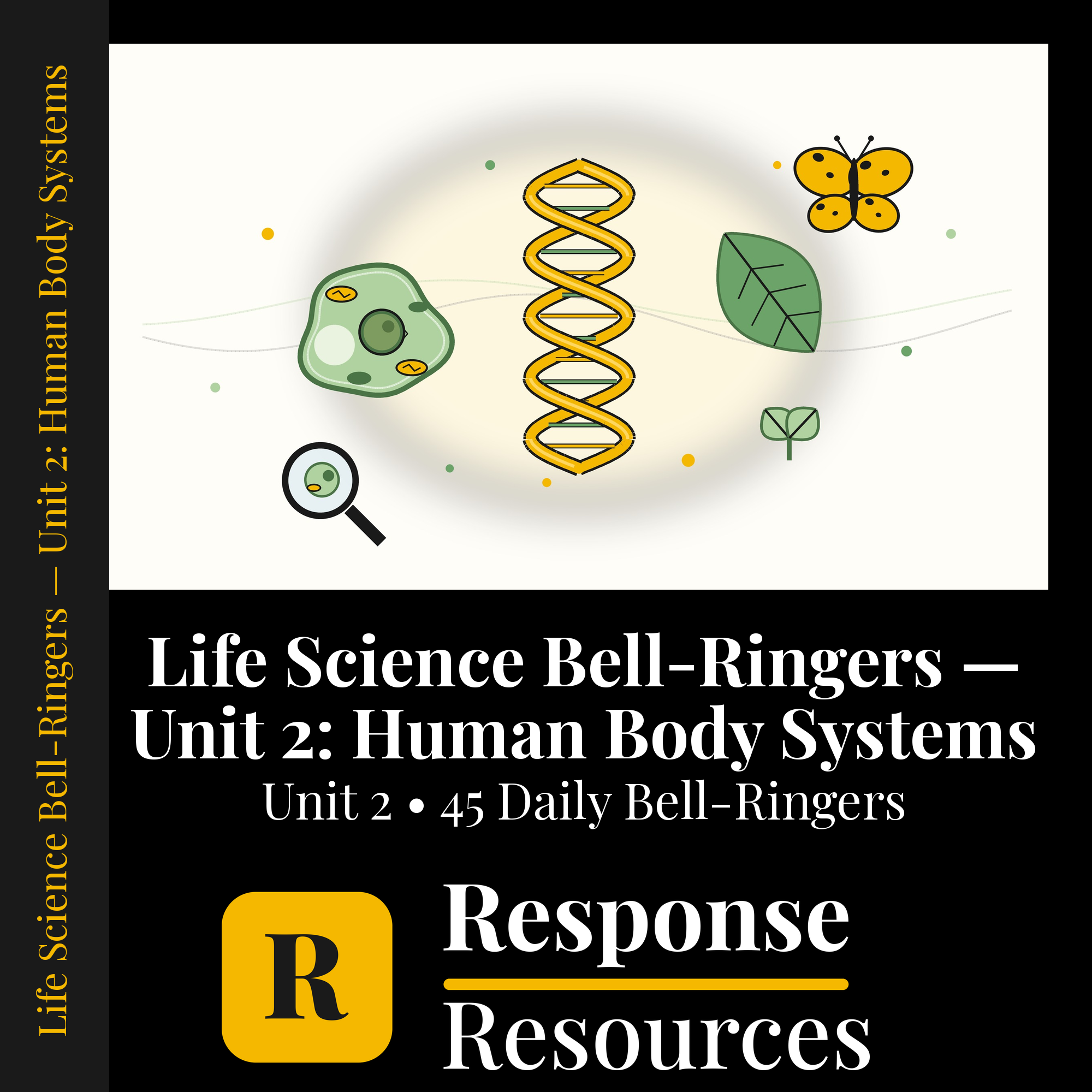 Life Science Bell Ringers Unit 2 - 45 Daily Warm-Ups (Grades 6-8) cover — Response Resources