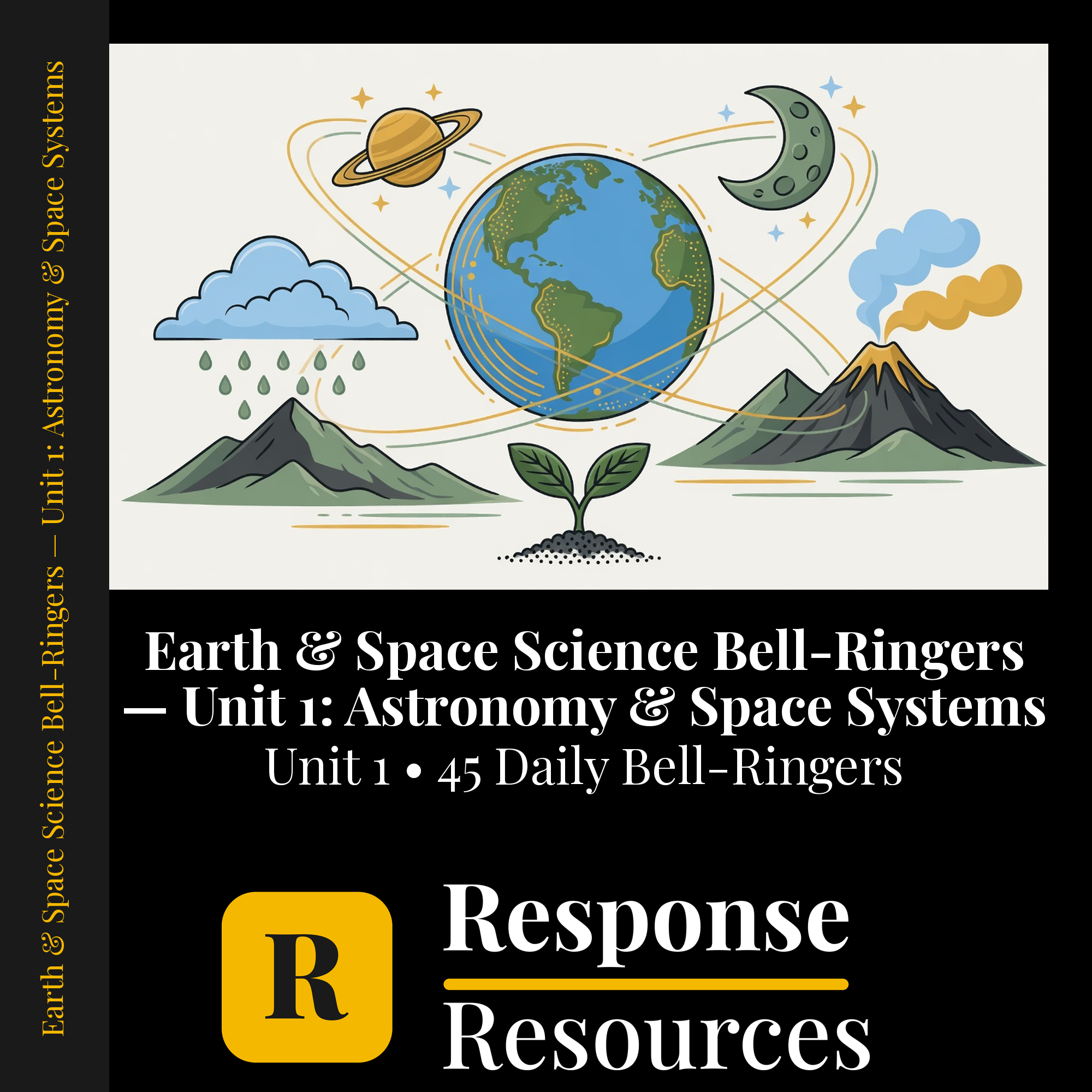 Earth & Space Science Bell Ringers Unit 1 - 45 Warm-Ups (6-8) cover — Response Resources