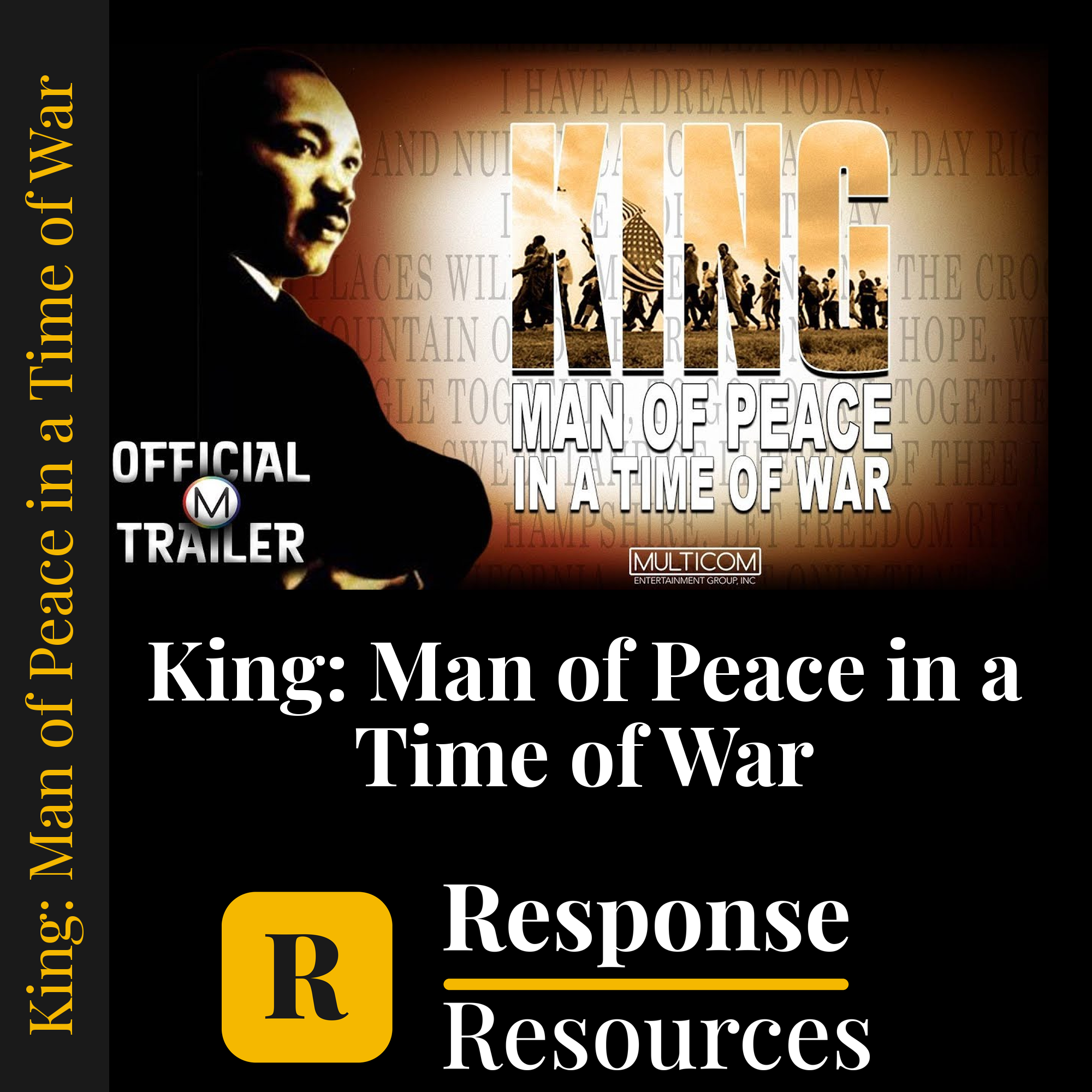 King — Man of Peace in a Time of War — fill-in-the-blank documentary worksheet for US History grades 8-12