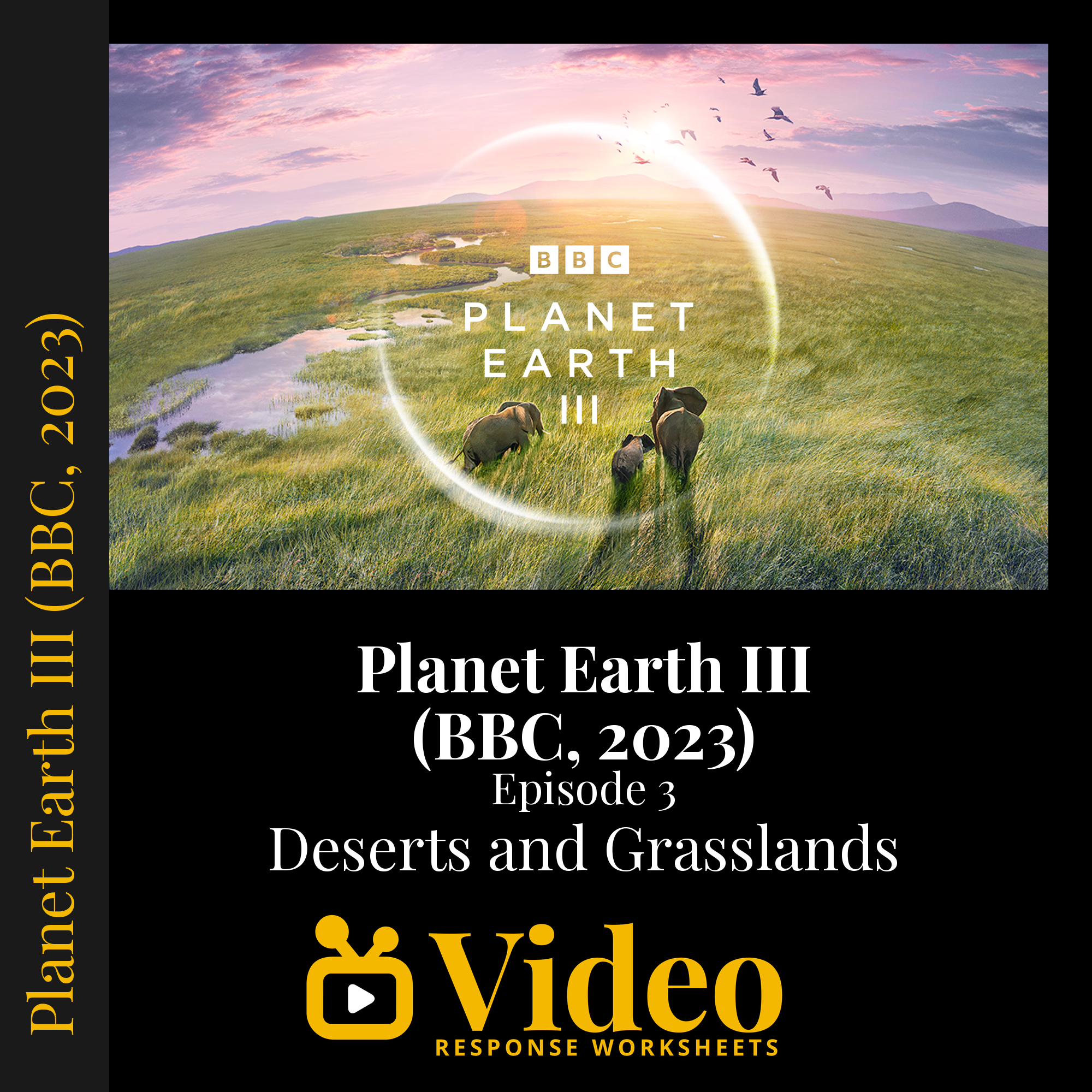 Planet Earth III (BBC, 2023) - Episode 3: Deserts and Grasslands — fill-in-the-blank documentary worksheet for Environmental Science grades 6-12
