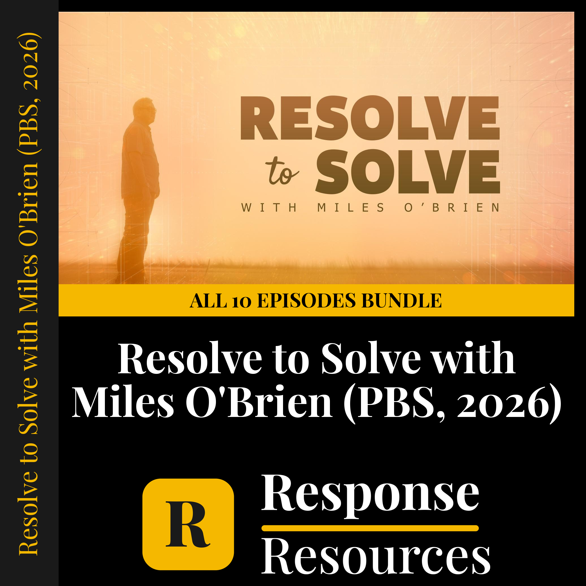 Resolve to Solve with Miles O'Brien — fill-in-the-blank documentary worksheets for Environmental Science