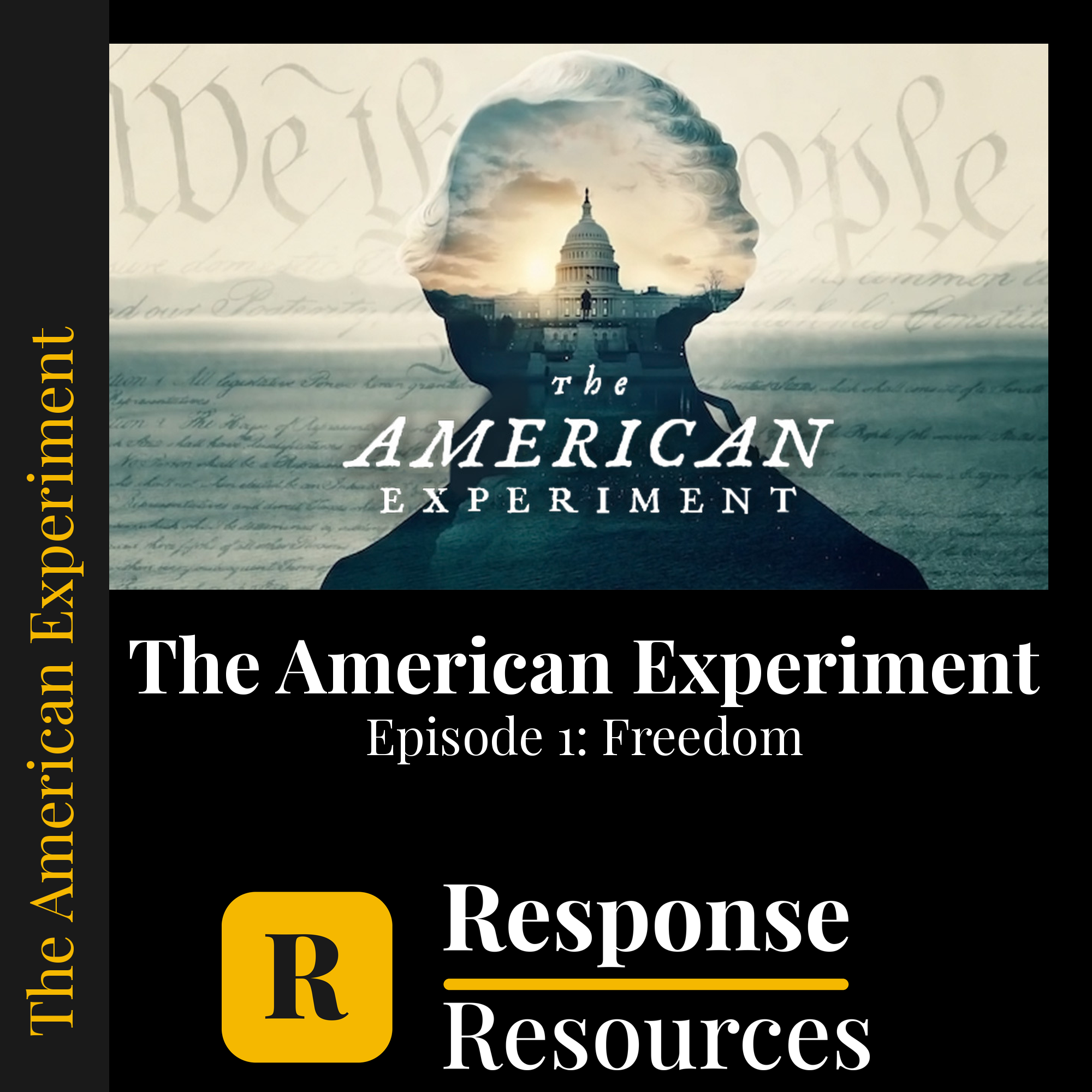 The American Experiment - Episode 1: Freedom — fill-in-the-blank documentary worksheet for US History grades 6-12