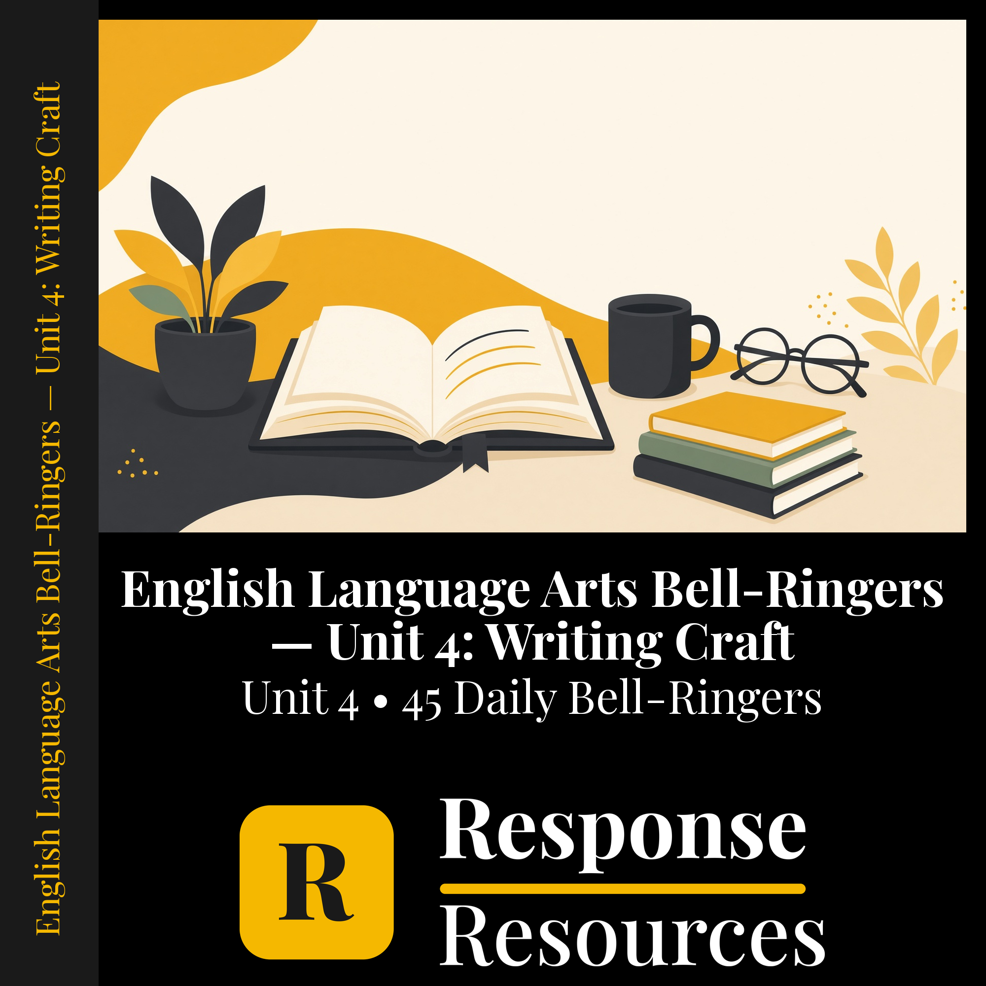 English Language Arts Bell Ringers Unit 4 - 45 Warm-Ups (Grades 9-12) cover — Response Resources
