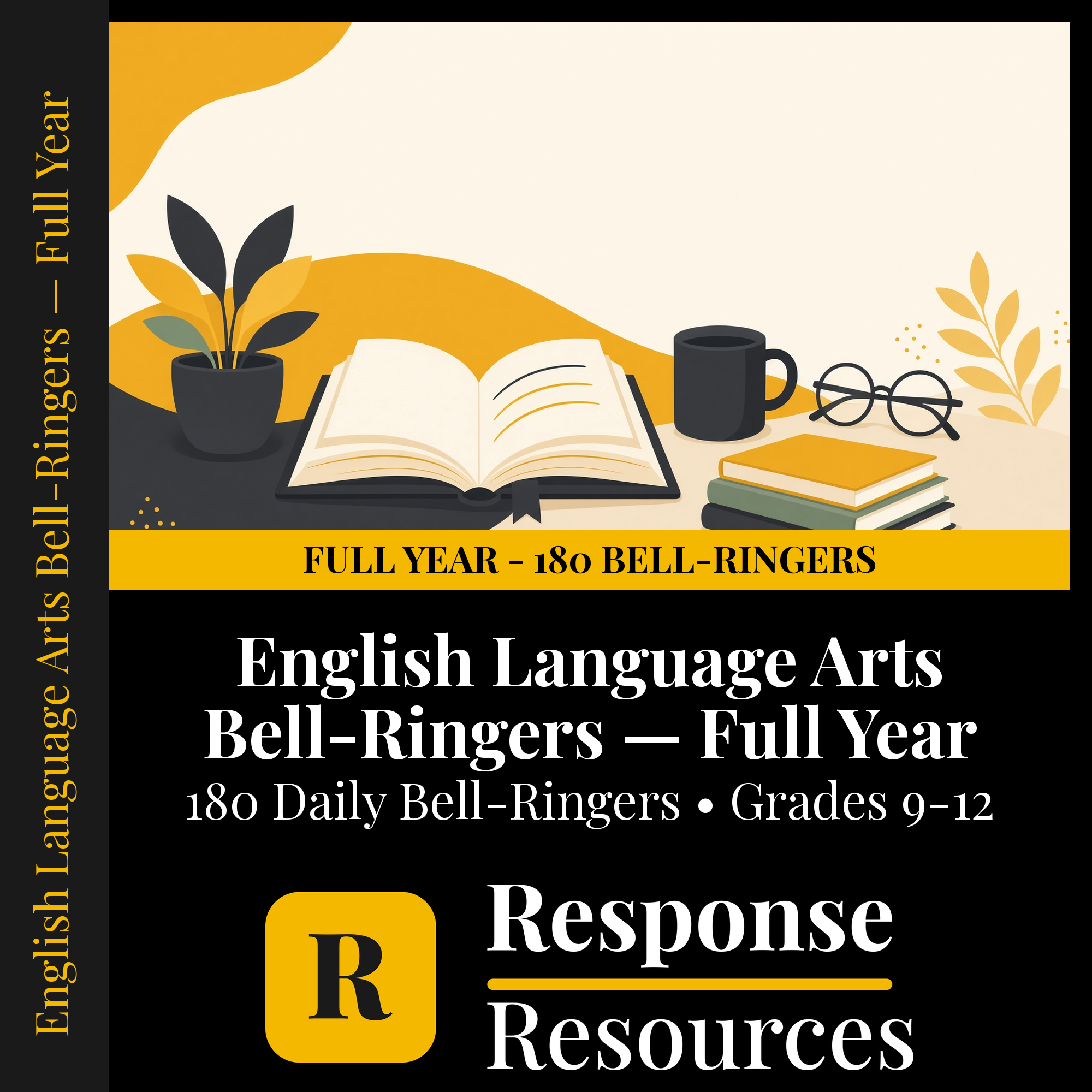 English Language Arts Bell Ringers FULL YEAR - 180 Warm-Ups (Grades 9-12) cover — Response Resources