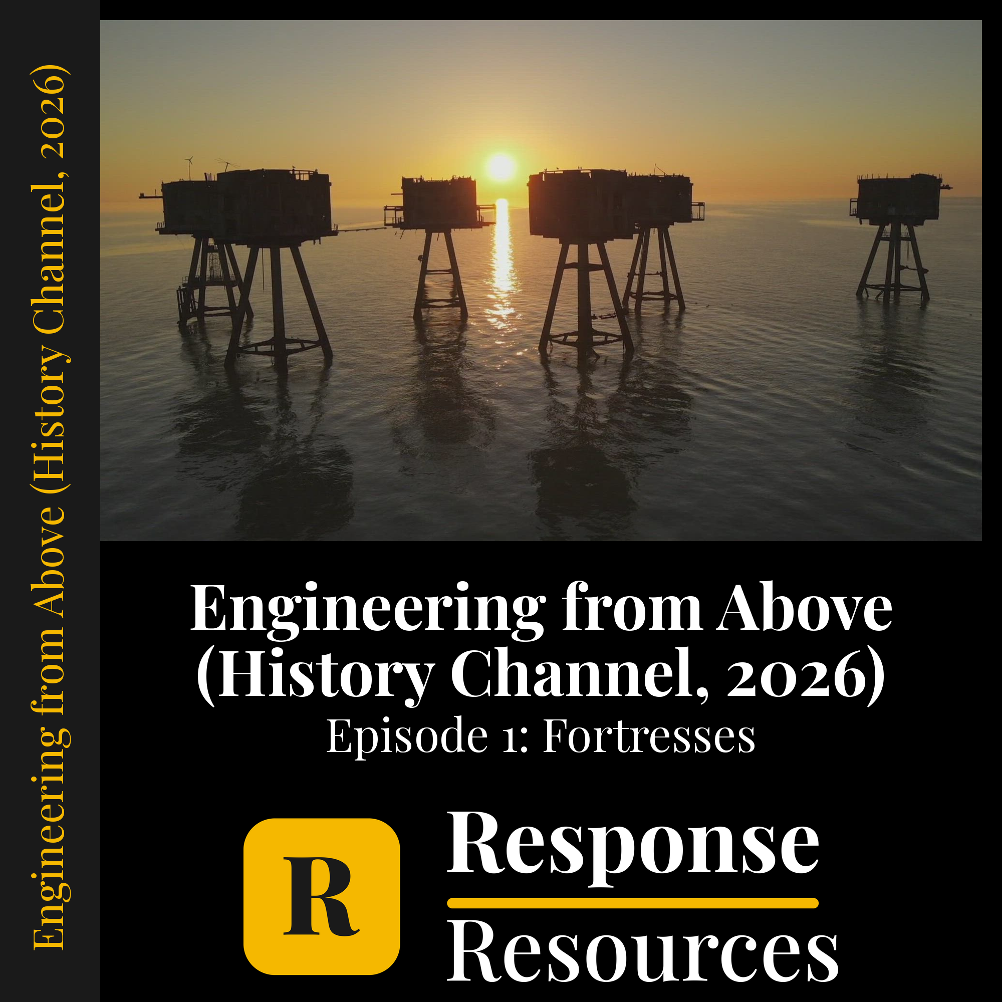 Engineering from Above (History Channel, 2026) - Episode 1: Fortresses — fill-in-the-blank documentary worksheet for World History grades 6-12