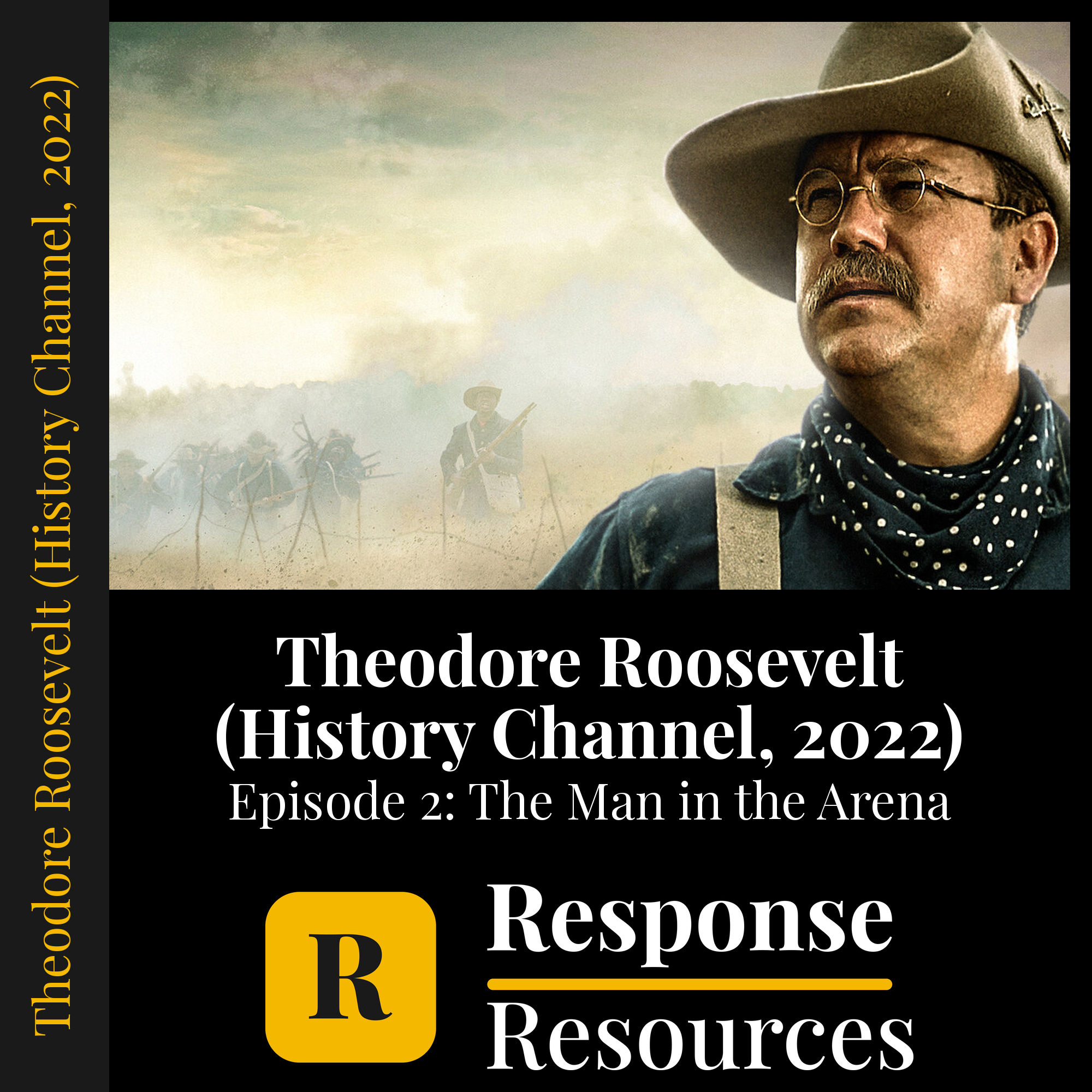 Theodore Roosevelt (History Channel, 2022) - Episode 2: The Man in the Arena — fill-in-the-blank documentary worksheet for US History grades 9-12