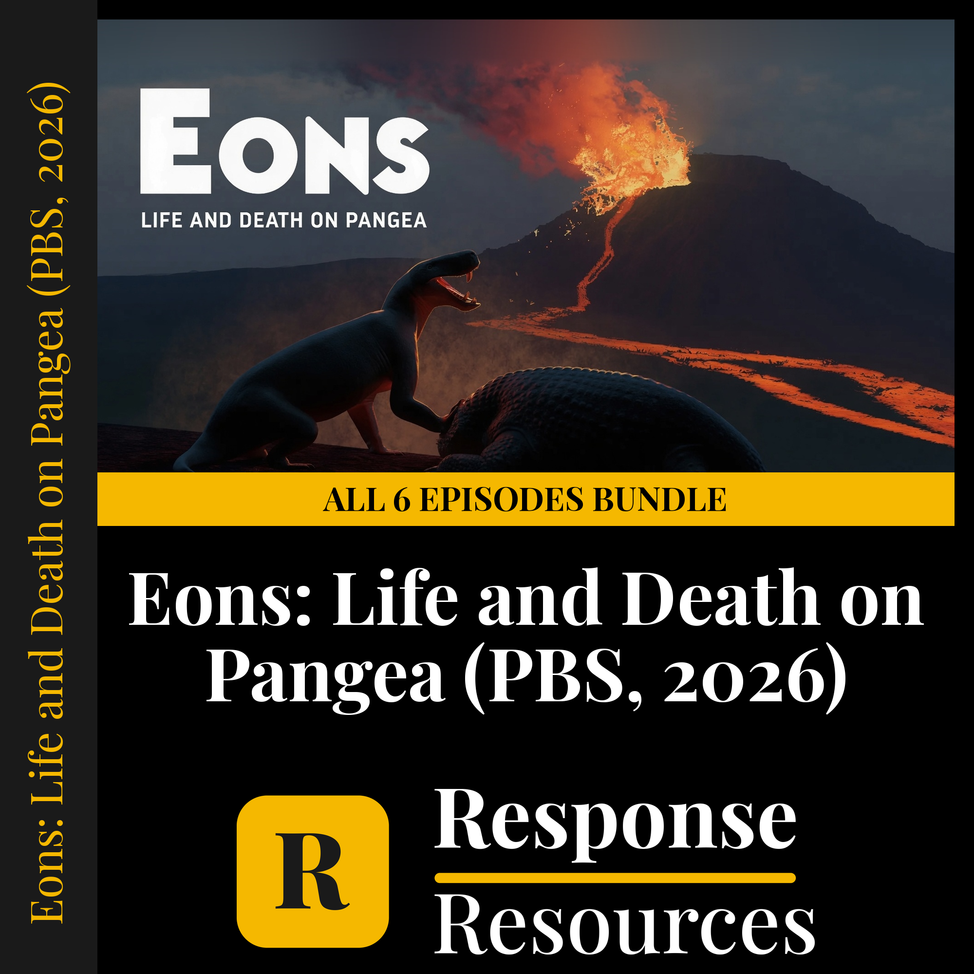 Eons: Life and Death on Pangea — fill-in-the-blank documentary worksheets for Earth Science