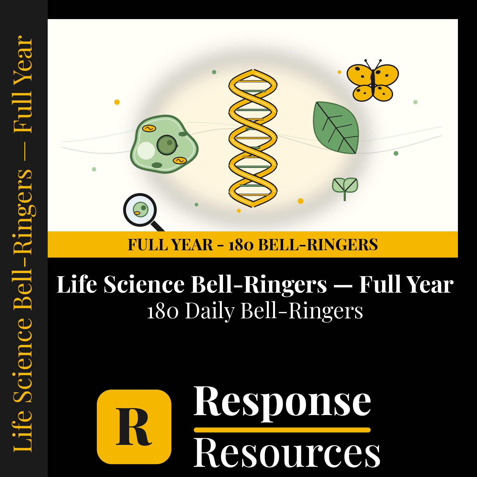 Life Science Bell Ringers FULL YEAR - 180 Daily Warm-Ups (Grades 6-8) cover — Response Resources