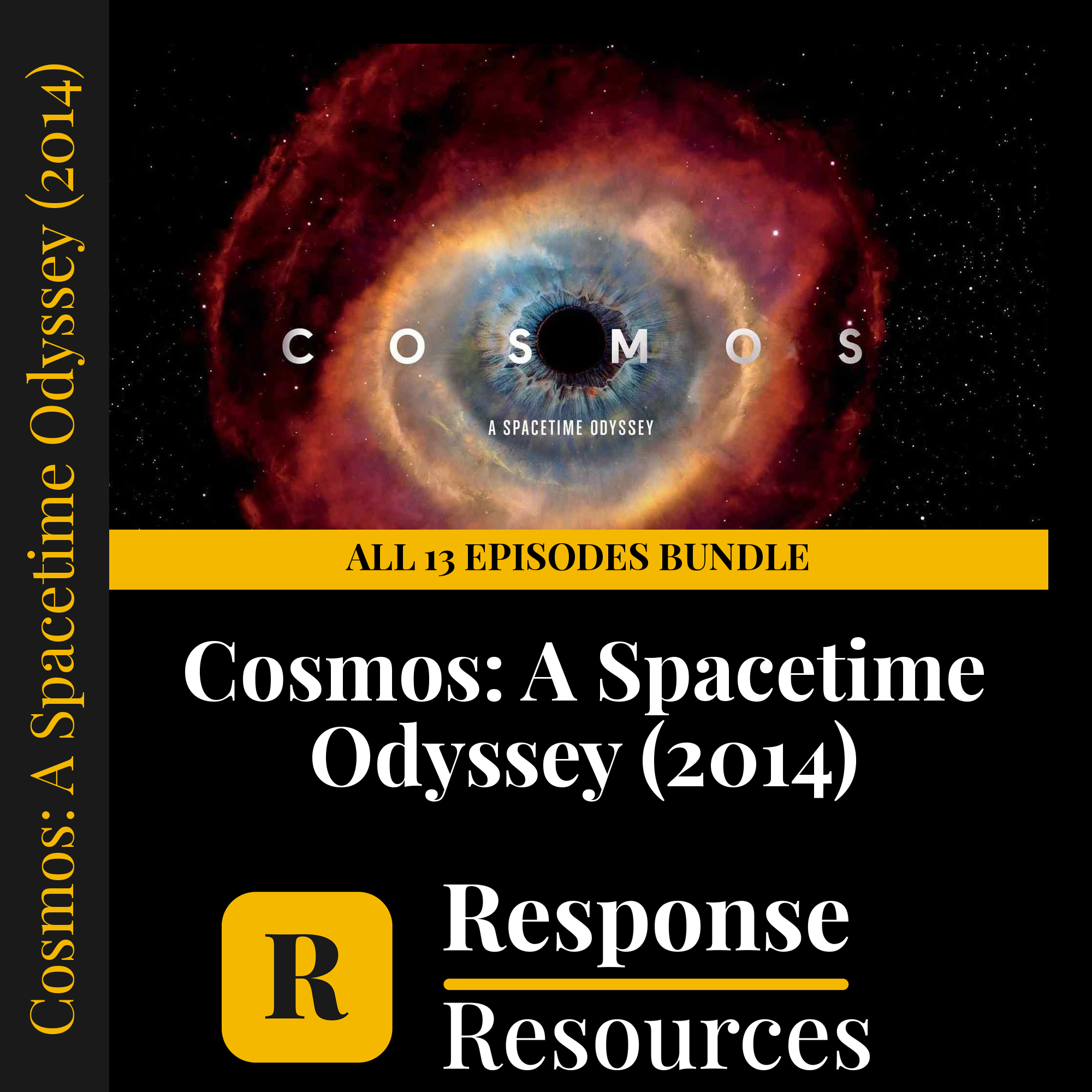 Cosmos: A Spacetime Odyssey all 13 episodes bundle — fill-in-the-blank documentary worksheets for astronomy and physical science, grades 7–12
