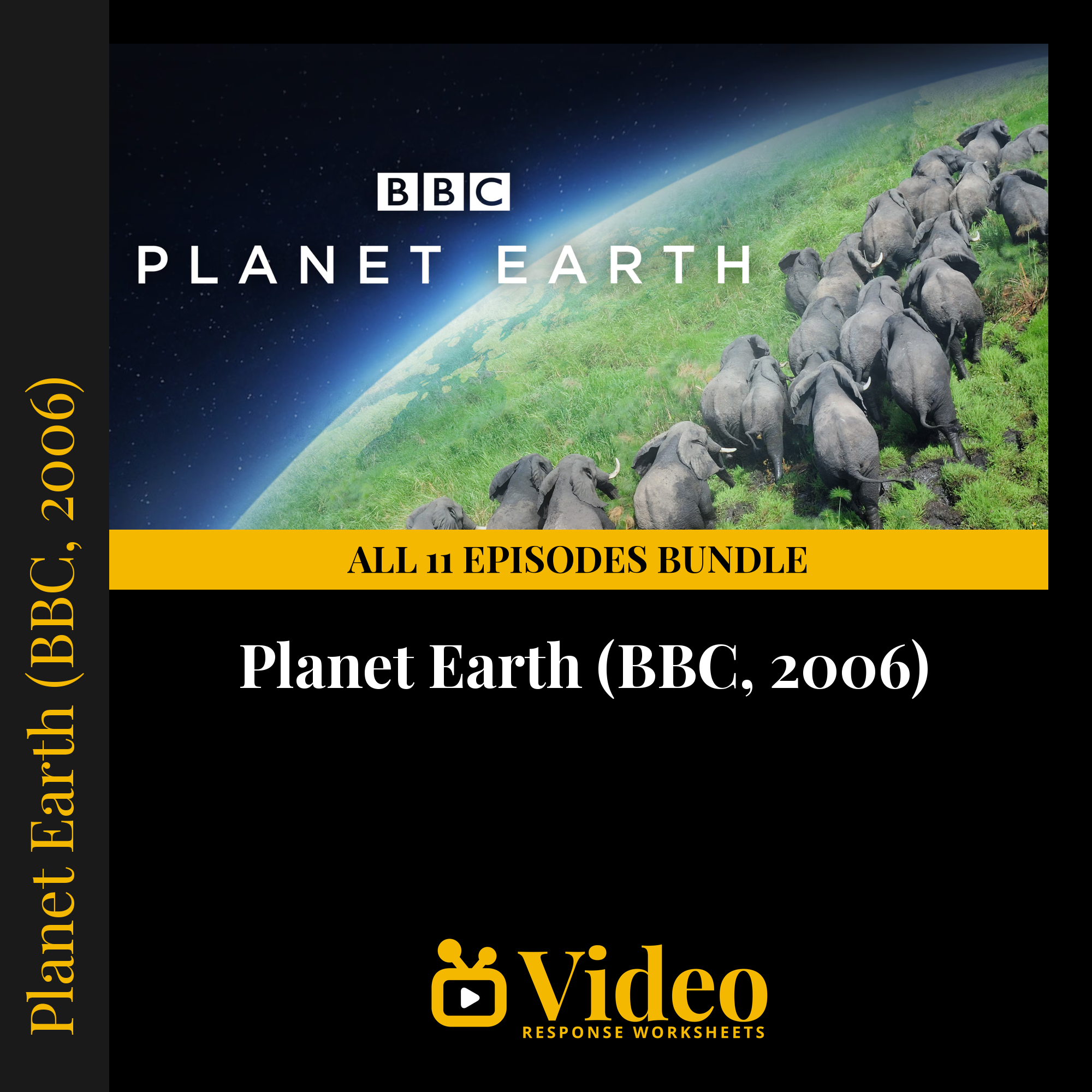 Planet Earth — fill-in-the-blank documentary worksheet bundle for Earth Science grades 6-12