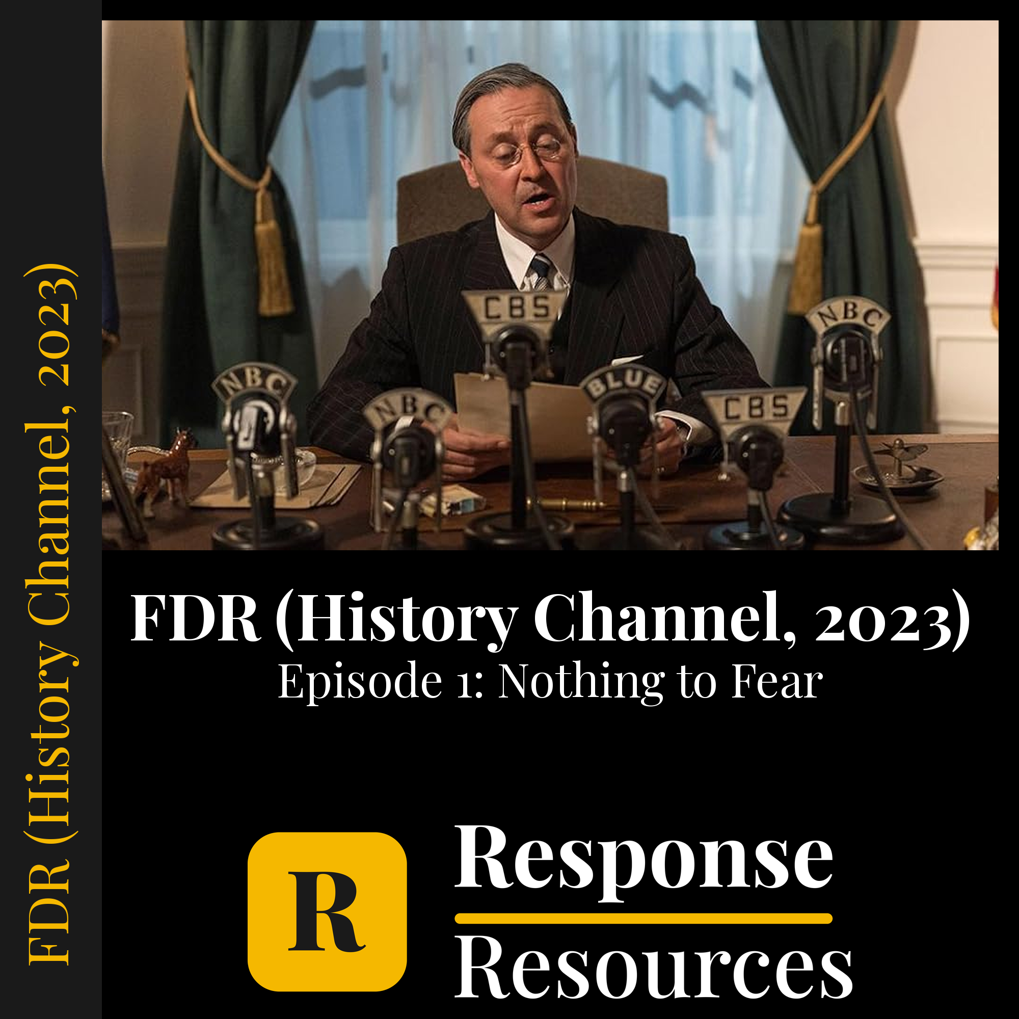 FDR (History Channel, 2023) - Episode 1: Nothing to Fear — fill-in-the-blank documentary worksheet for US History grades 9-12