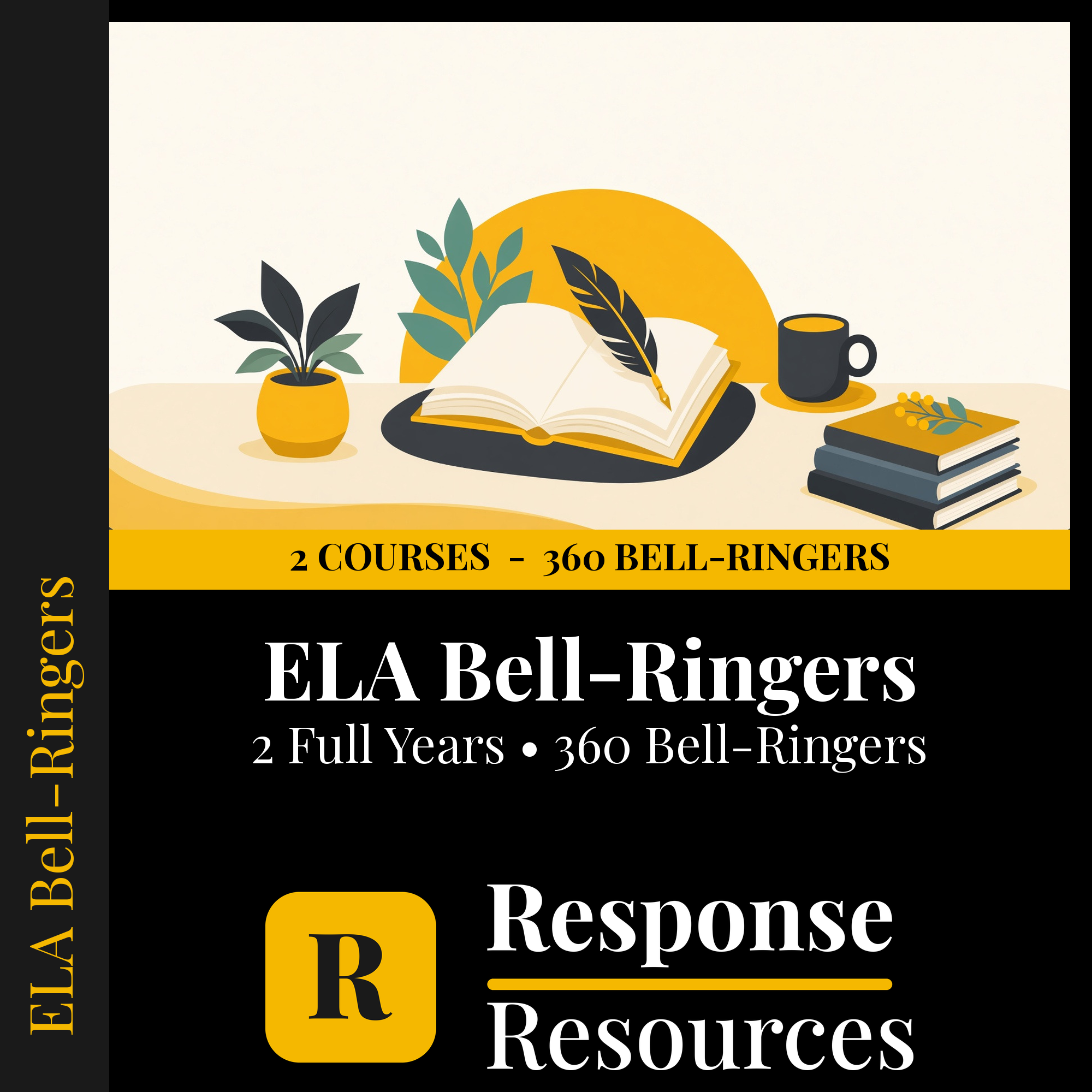 ELA Bell Ringers MEGA BUNDLE - 360 Warm-Ups, Grades 6-8 AND 9-12 cover — Response Resources