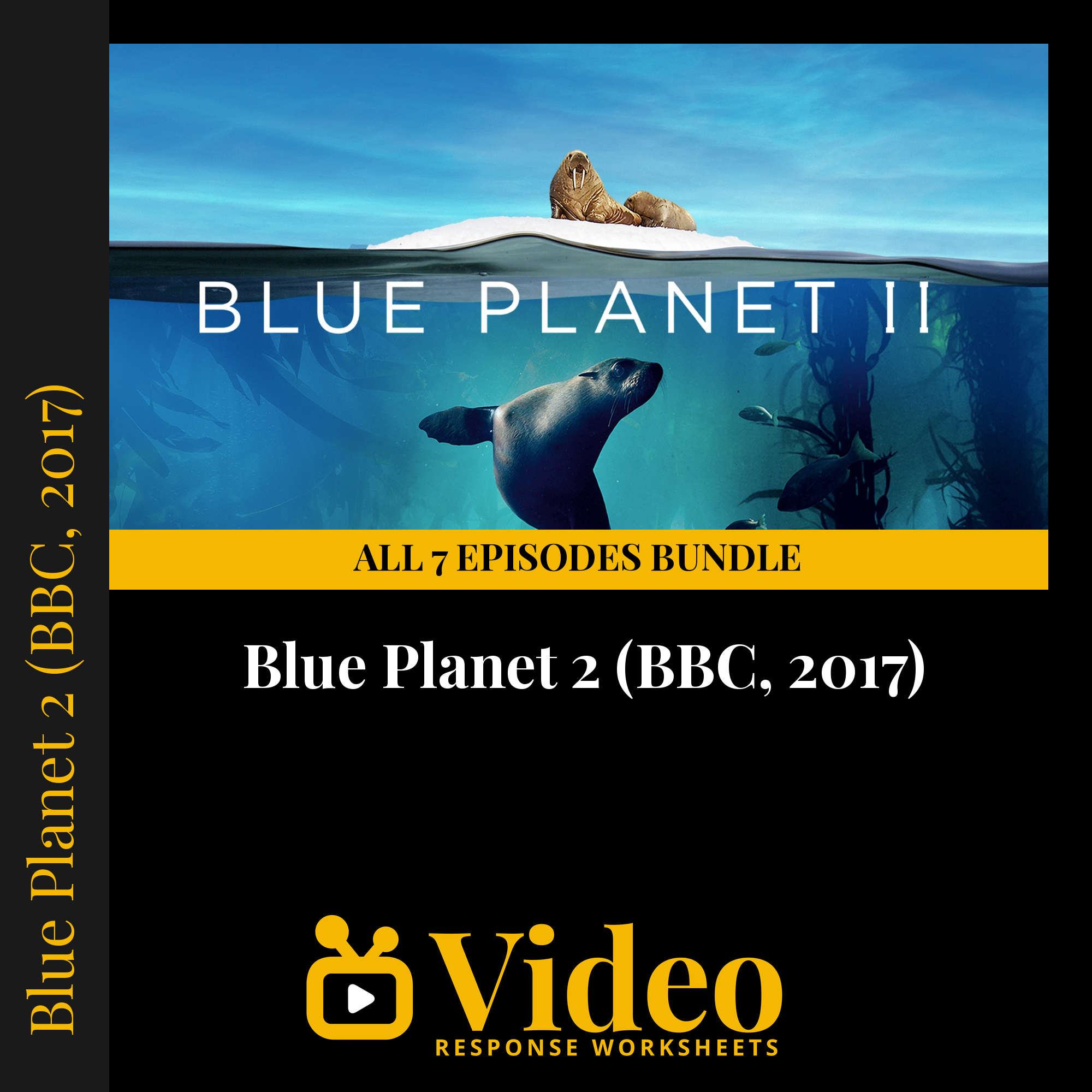 Blue Planet 2 — fill-in-the-blank documentary worksheet bundle for Marine Biology grades 6-12