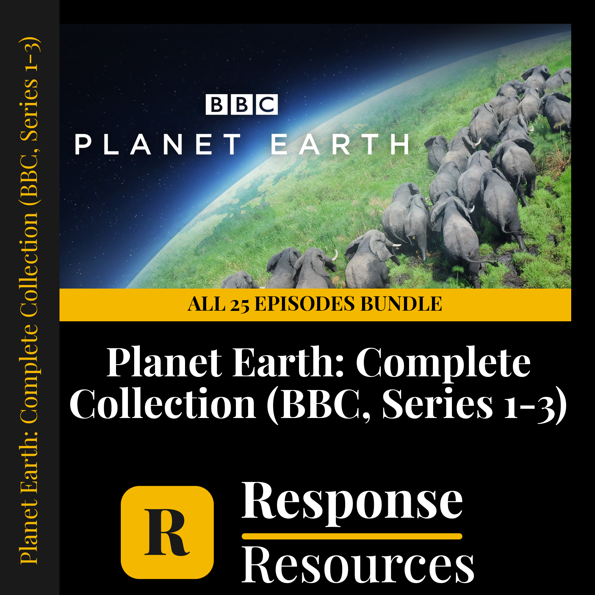 Planet Earth: Complete Collection (BBC, Series 1-3) all 25 episodes bundle — fill-in-the-blank documentary worksheets for Environmental Science grades 6-12