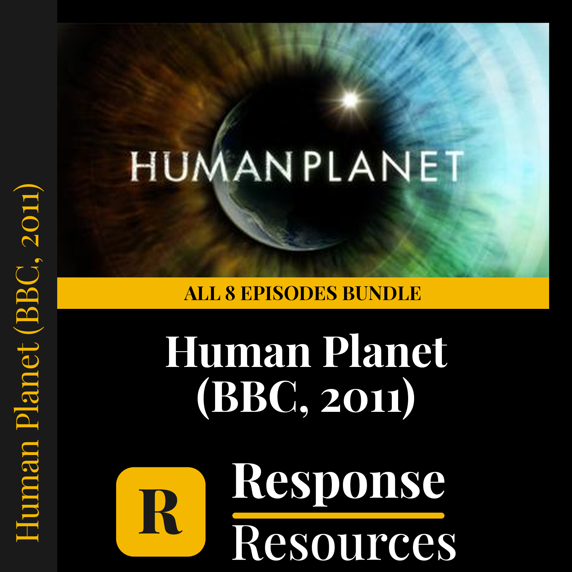 Human Planet — fill-in-the-blank documentary worksheet bundle for Geography grades 7-12