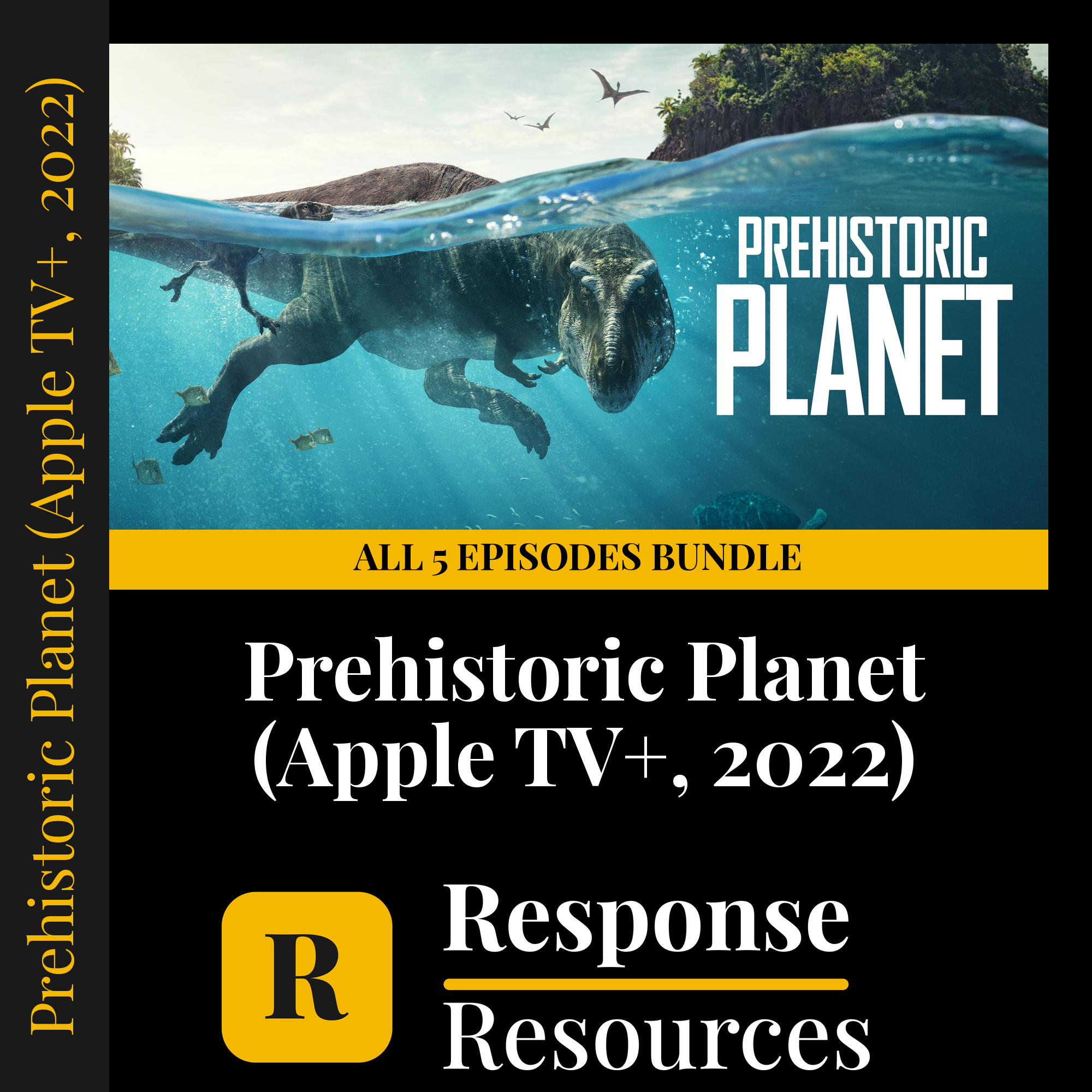 Prehistoric Planet — fill-in-the-blank documentary worksheet bundle for Earth Science grades 4-9