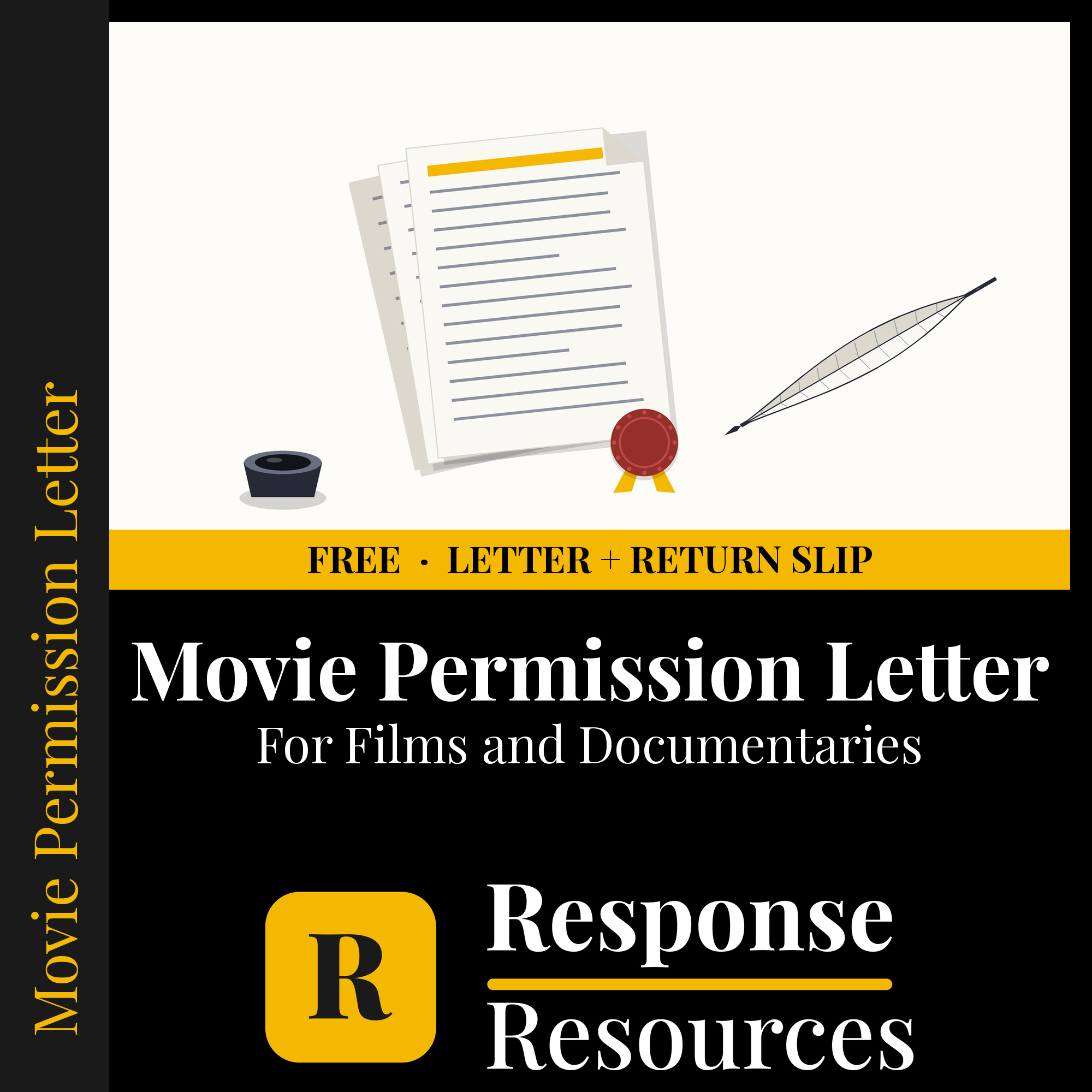 Free movie and documentary permission letter for families, cover — Response Resources