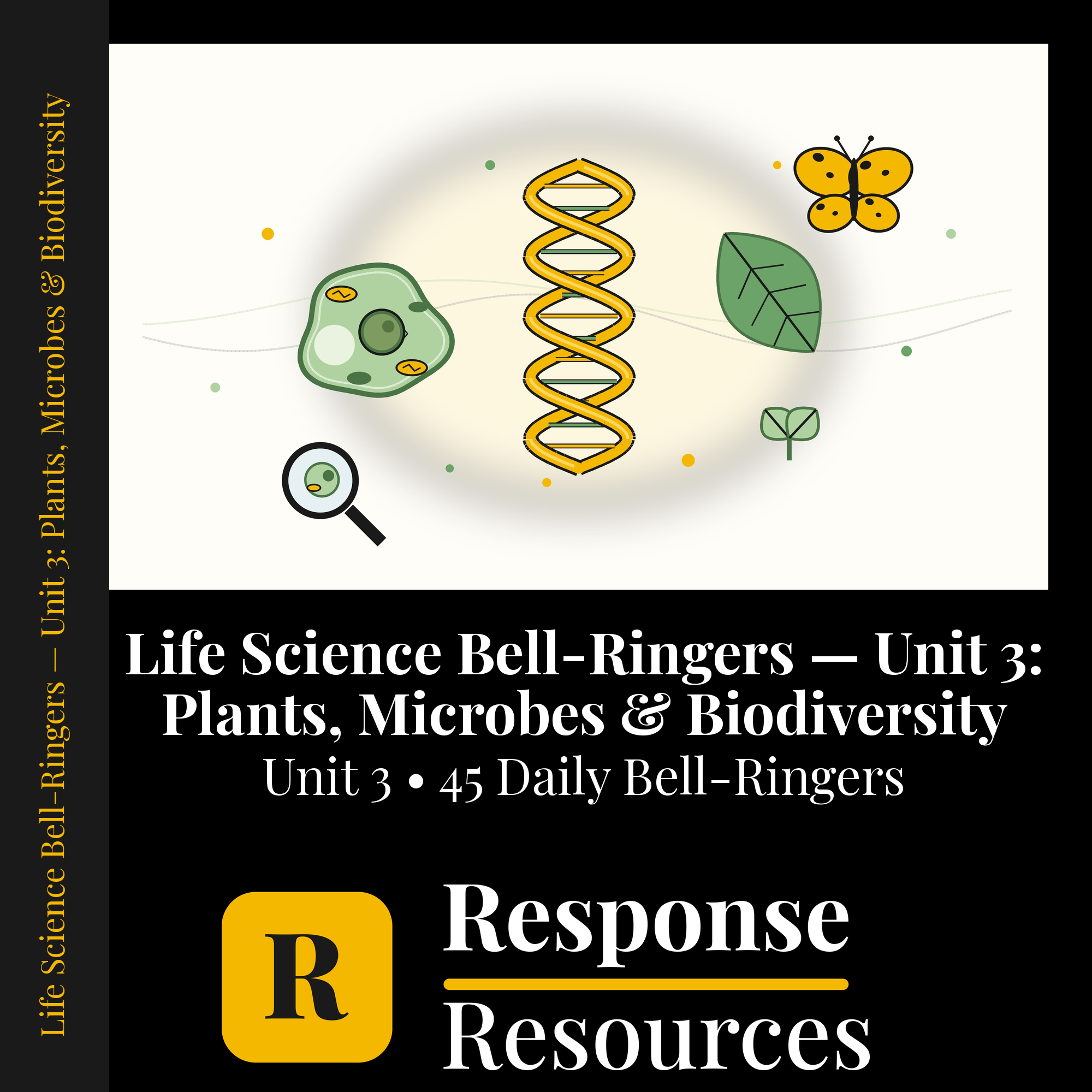 Life Science Bell Ringers Unit 3 - 45 Daily Warm-Ups (Grades 6-8) cover — Response Resources