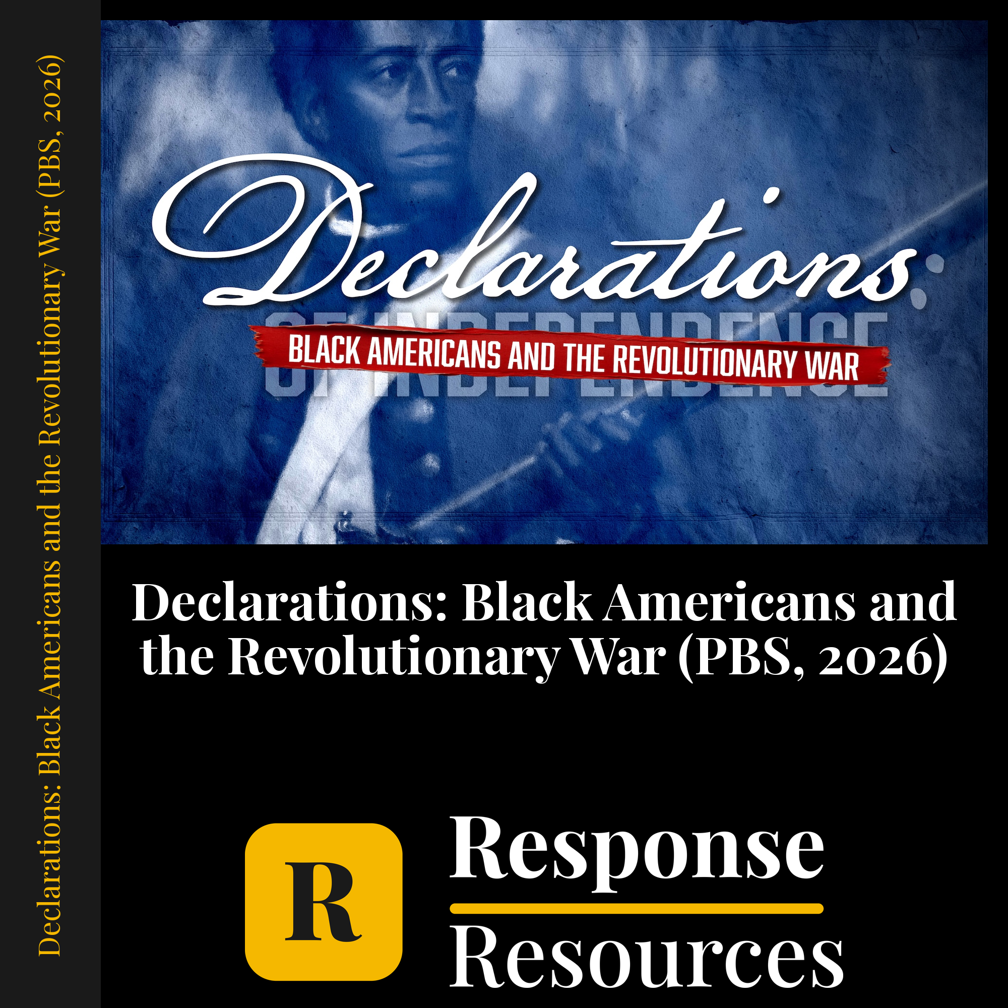 Declarations: Black Americans and the Revolutionary War (PBS, 2026) — fill-in-the-blank documentary worksheet for US History grades 6-12