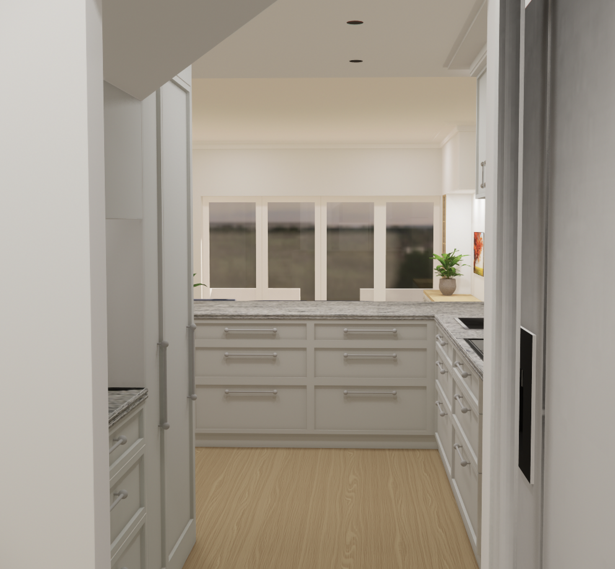 Kitchen, concept, 3D rendering, photorealistic