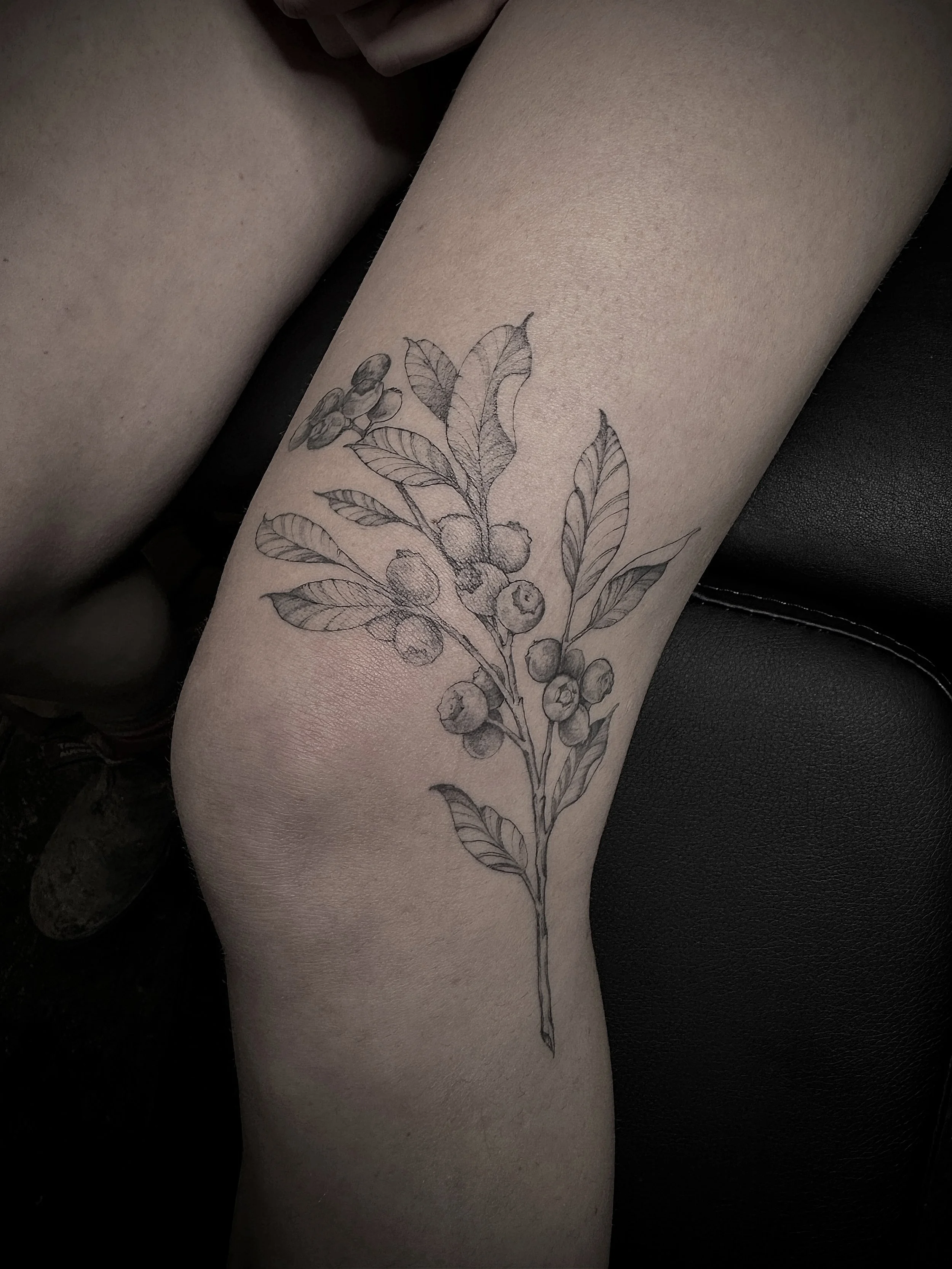 Fine line floral tattoo in Lexington Kentucky