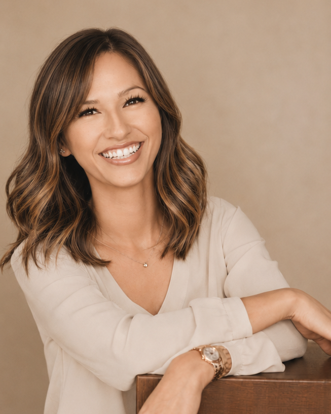 Camille Rodriguez, founder of Gilded Grove Aesthetics, a mobile concierge med spa serving Austin, Lakeway, Bee Cave, and Dripping Springs, TX