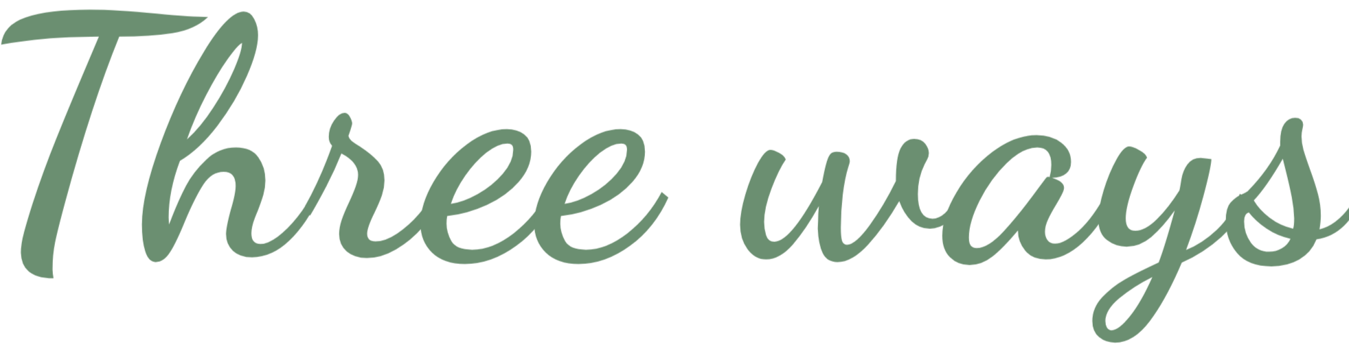 Three ways to contribute