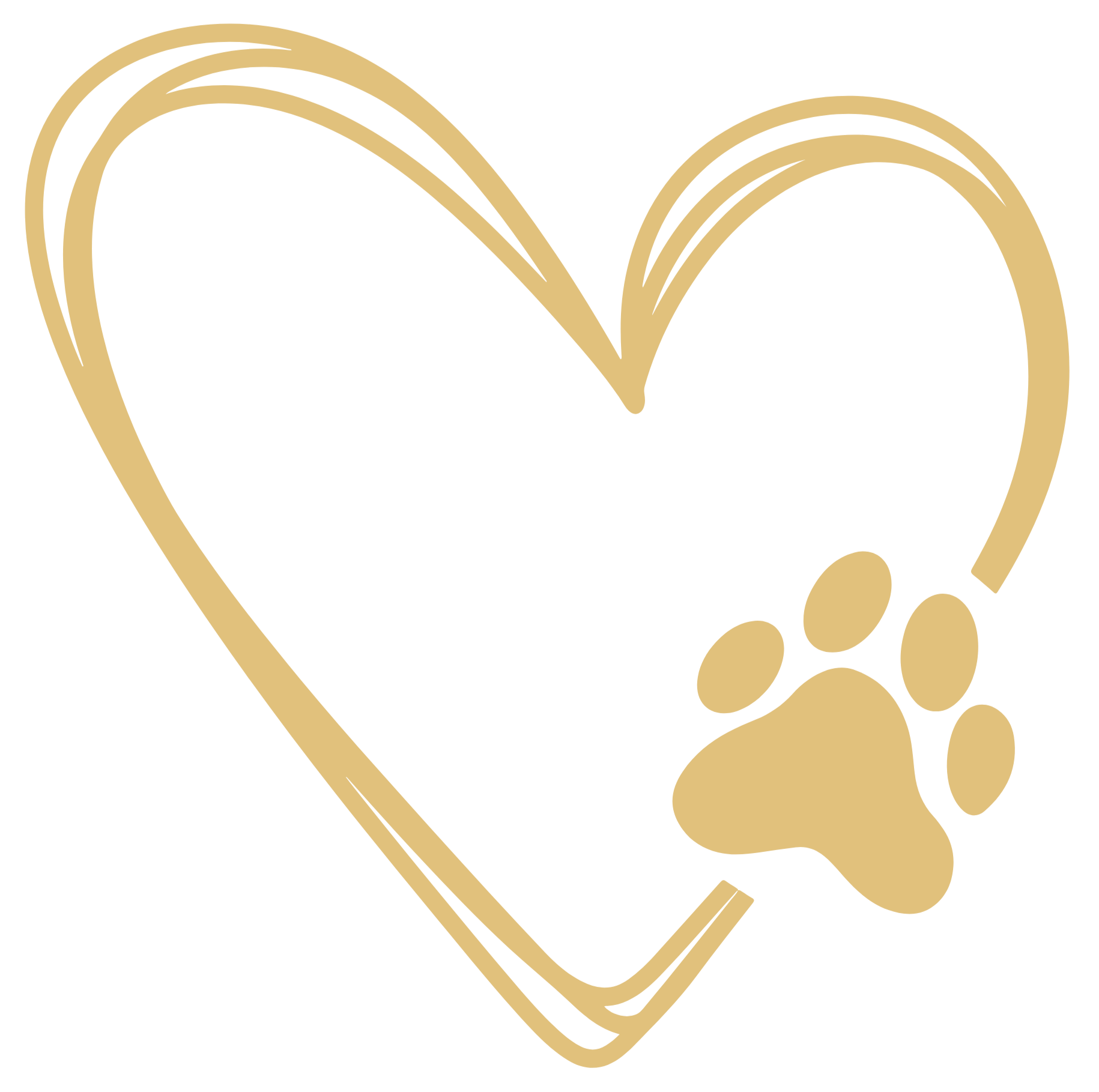 Heart and dog paw