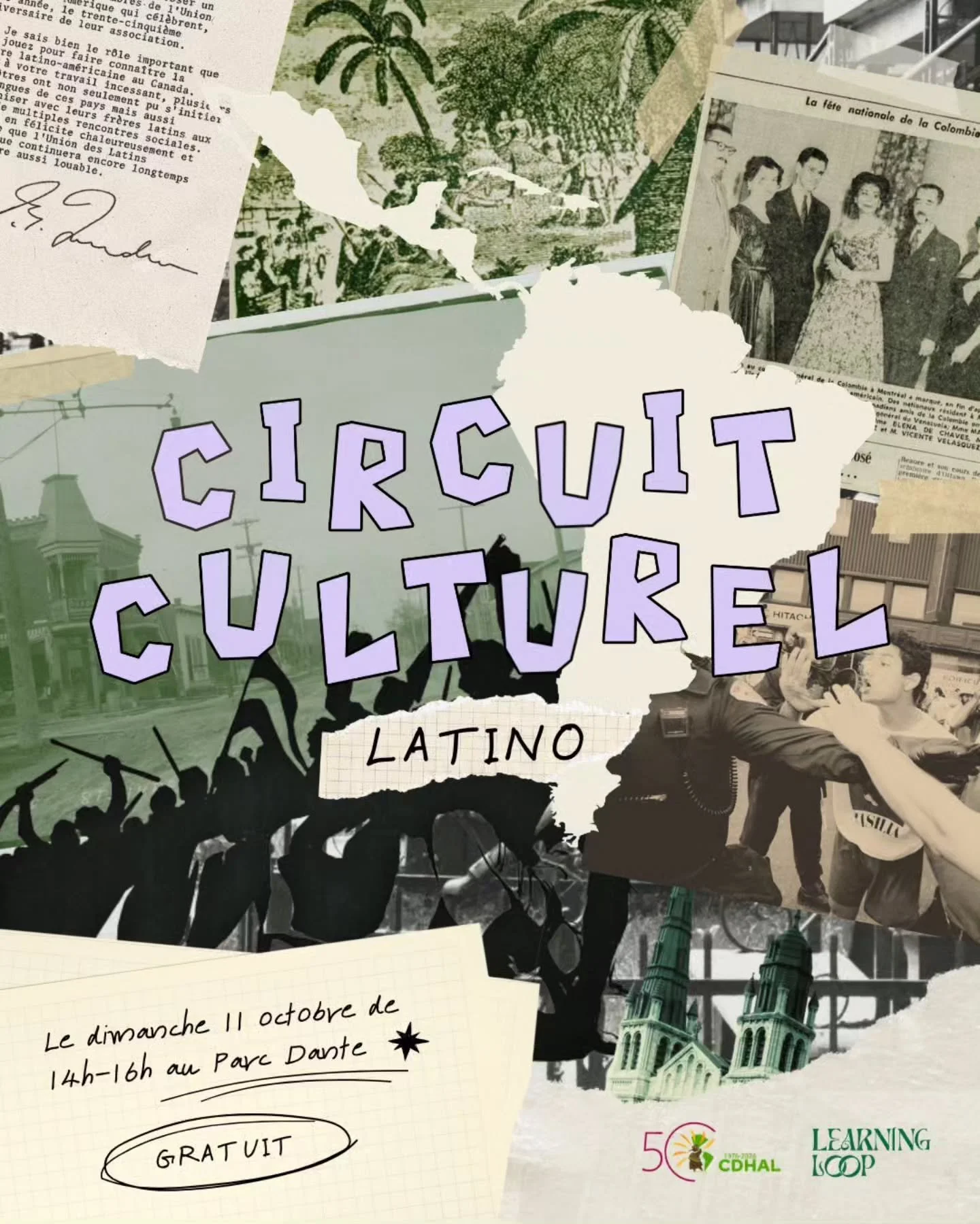 Dans le cadre du Mois du patrimoine latino-am&eacute;ricain et pour souligner le 50e anniversaire du @cdhal.ddhh rejoignez-nous pour un circuit culturel &agrave; Villeray, un quartier o&ugrave; plusieurs communaut&eacute;s latino-am&eacute;ricaines s