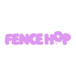 Logo de FENCHOP en lettres violet pastel, style graffiti.
