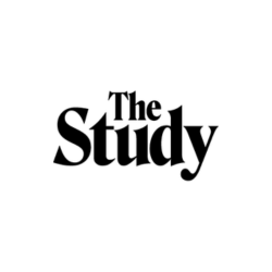 Logo avec le texte 'The Study' en noir sur fond blanc