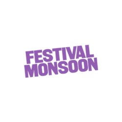 Logo du Festival Monsoon avec le texte en violet.