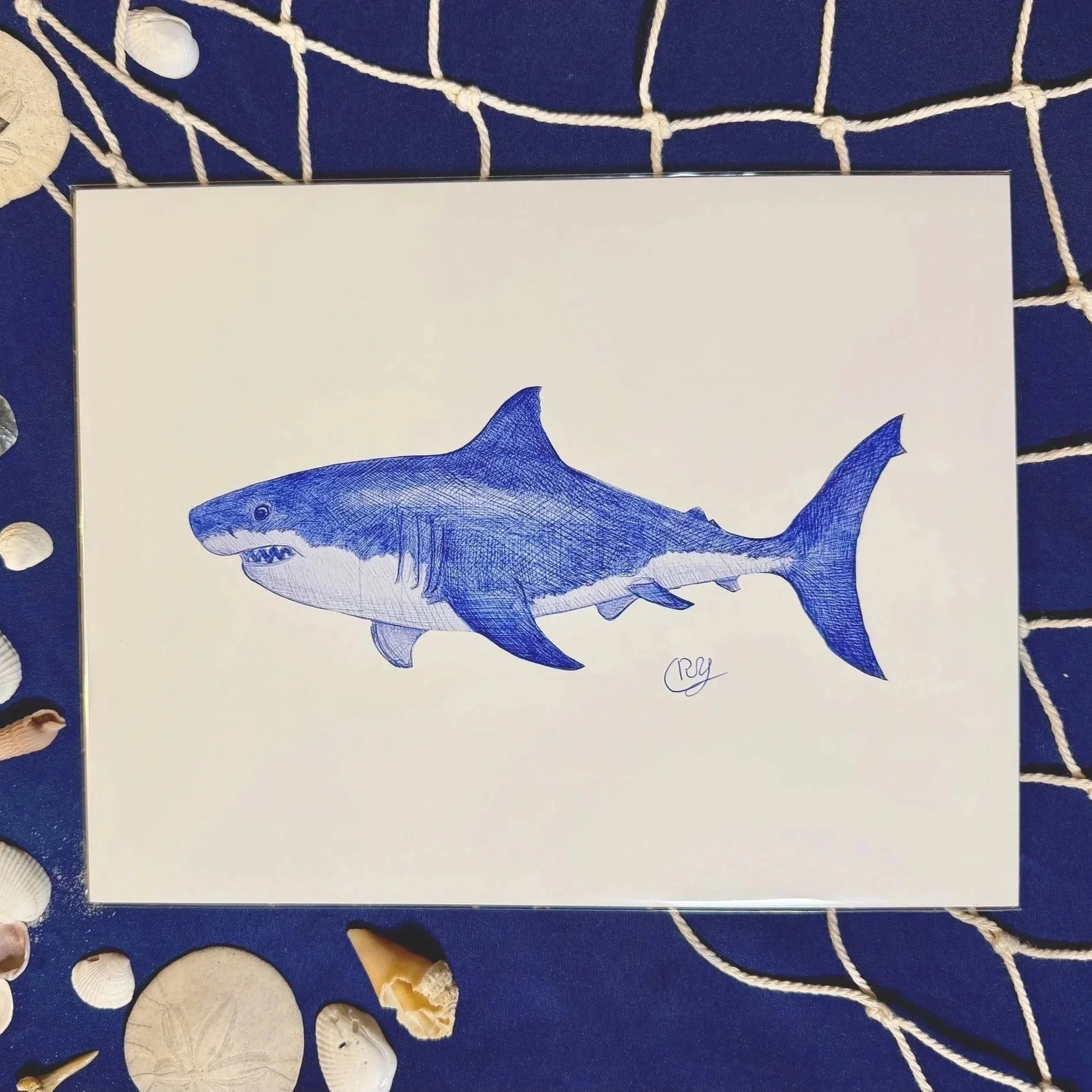 Great White Shark Art Print