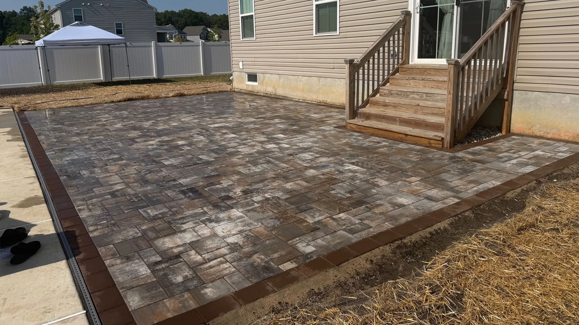 Solving Yard Drainage &amp; Building a 780 Sq Ft Cambridge Patio in Williamstown, NJ