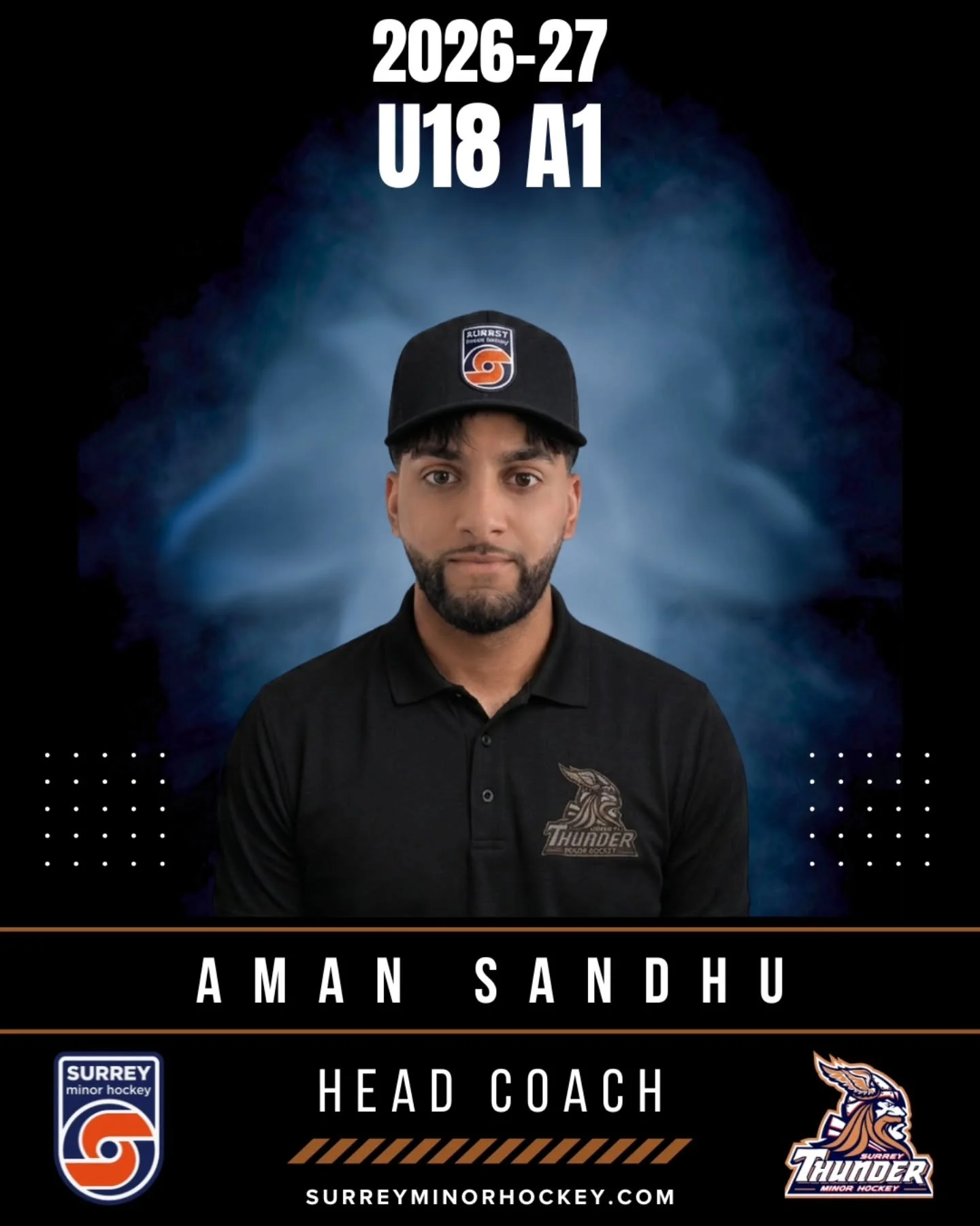 ‼️WELCOME COACH AMAN‼️

Surrey Minor Hockey Association is proud to ​announce Aman Sandhu will be returning as our 2026/27 U18 A1 Coach! Aman's commitment to leadership, sportsmanship and team culture 
makes him the perfect leader to guide our athlet
