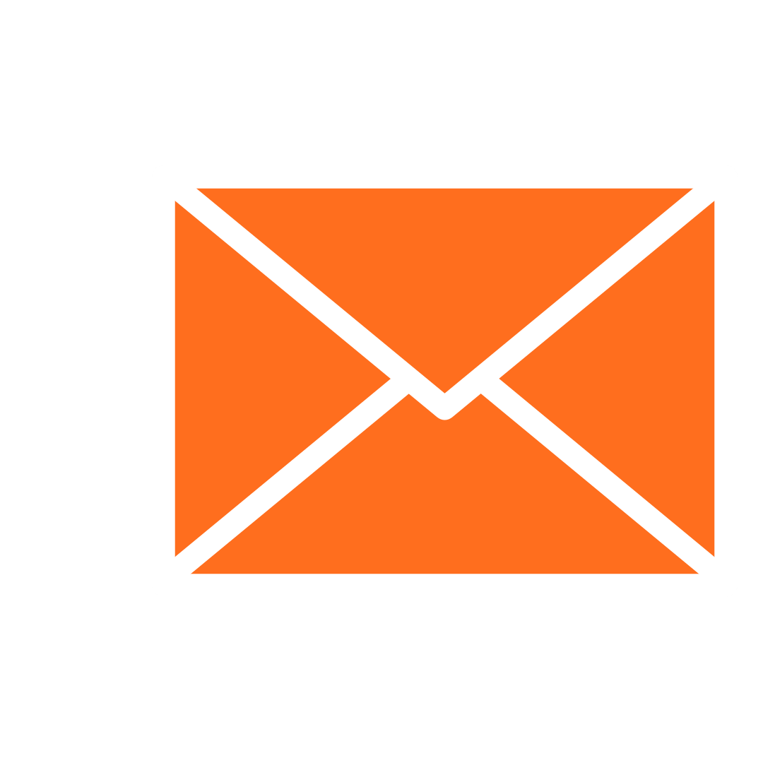 Icon of an orange envelope indicating an email or message