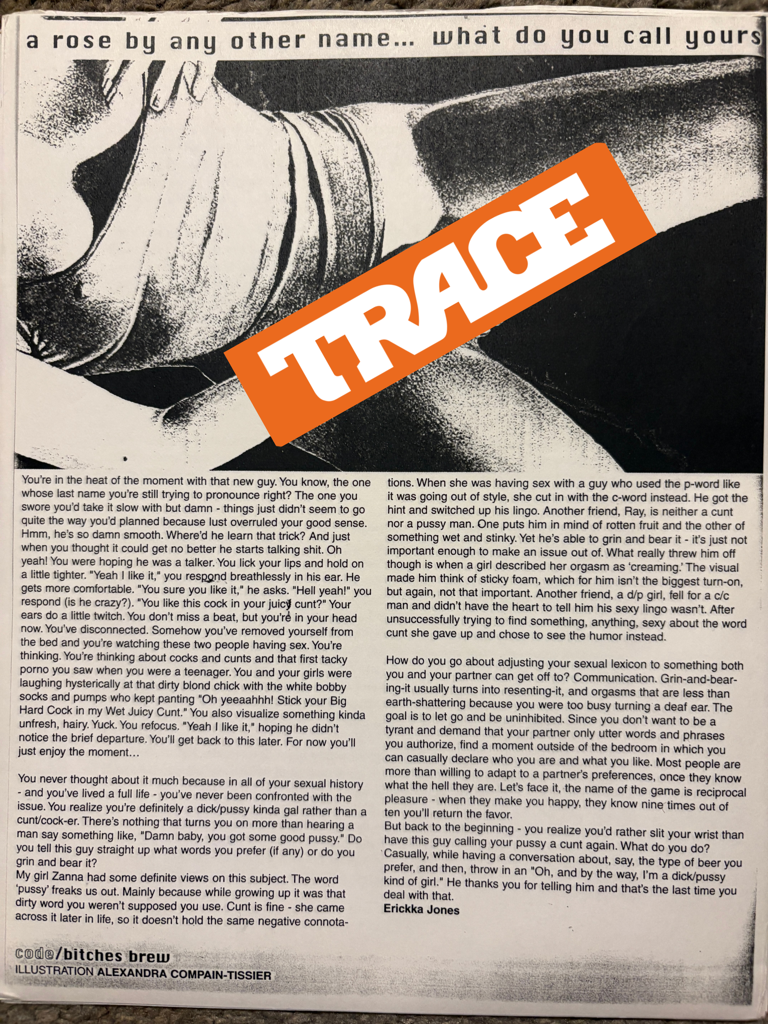 'A Rise By Any Other Name' from the Bitches Brew relationship in Trace magazine in the 90s.