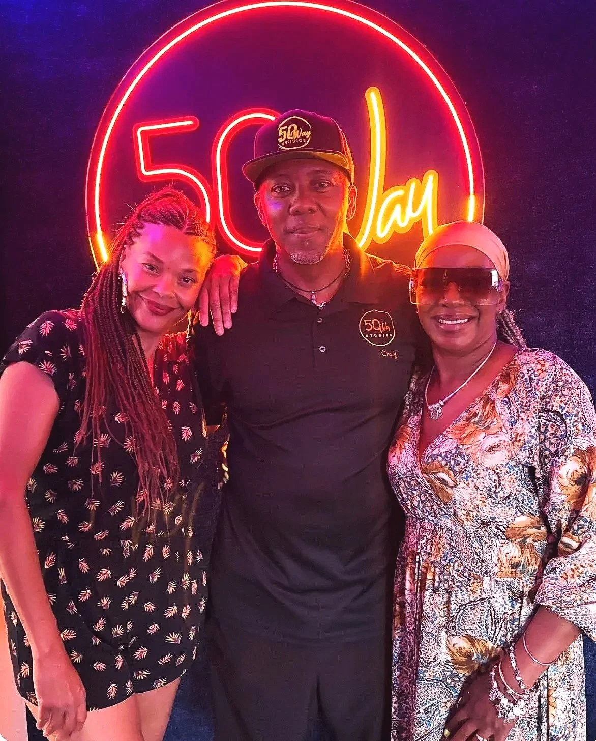 Erickka Jones, Craig Thompson (owner of 50 Way Studios) and Carmaletha Griswold at 50 Way Studios in Downtown Toledo.