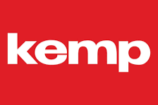 Kemp logo on a red background