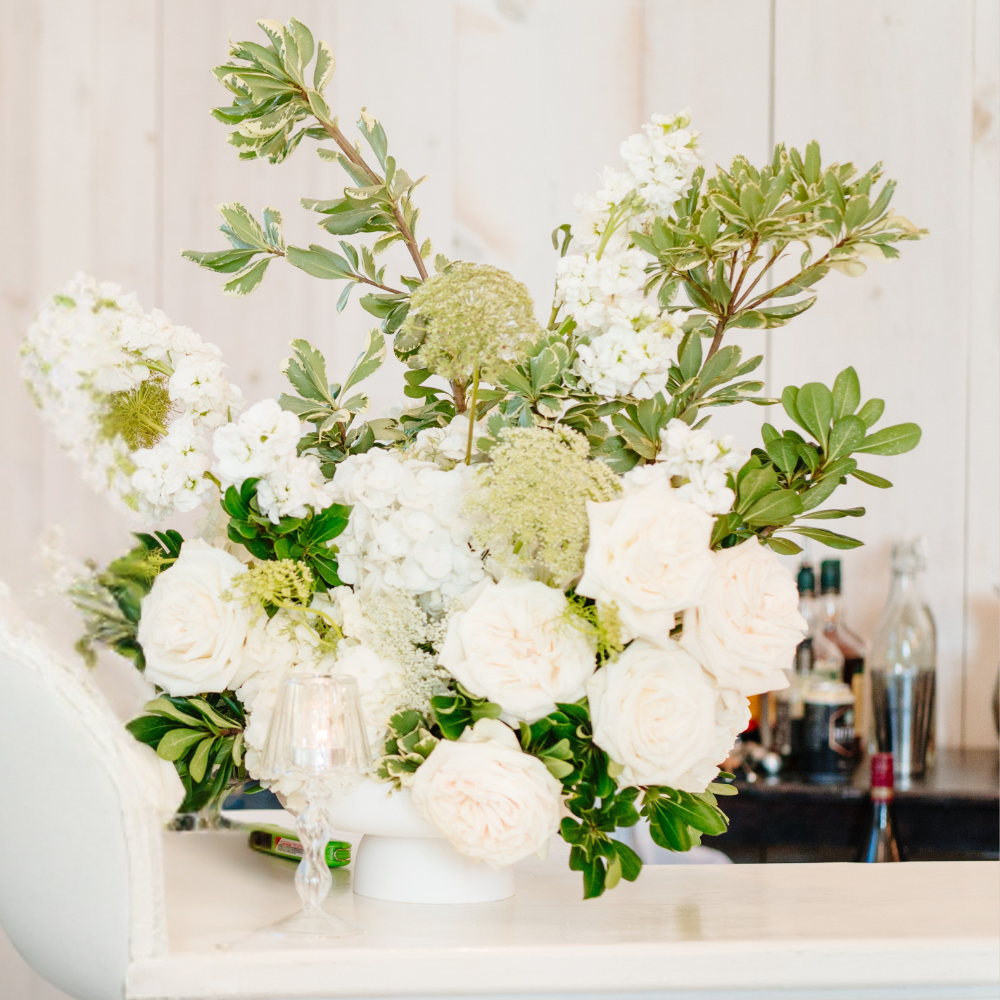 Booth Blooms — Front-Facing Foam Dish (12x12)